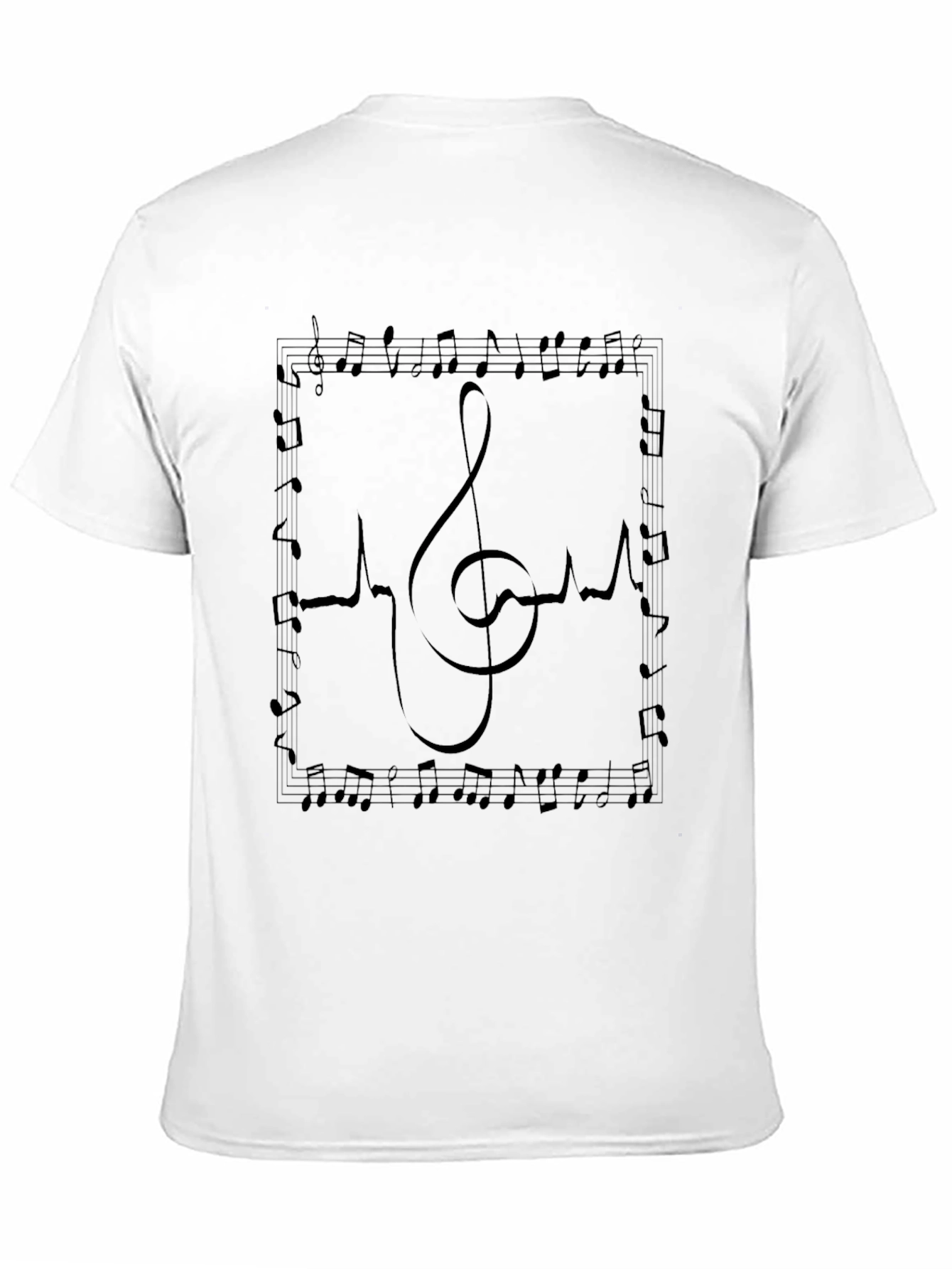 Music Heartbeat T-Shirt - Black Graphic Tee