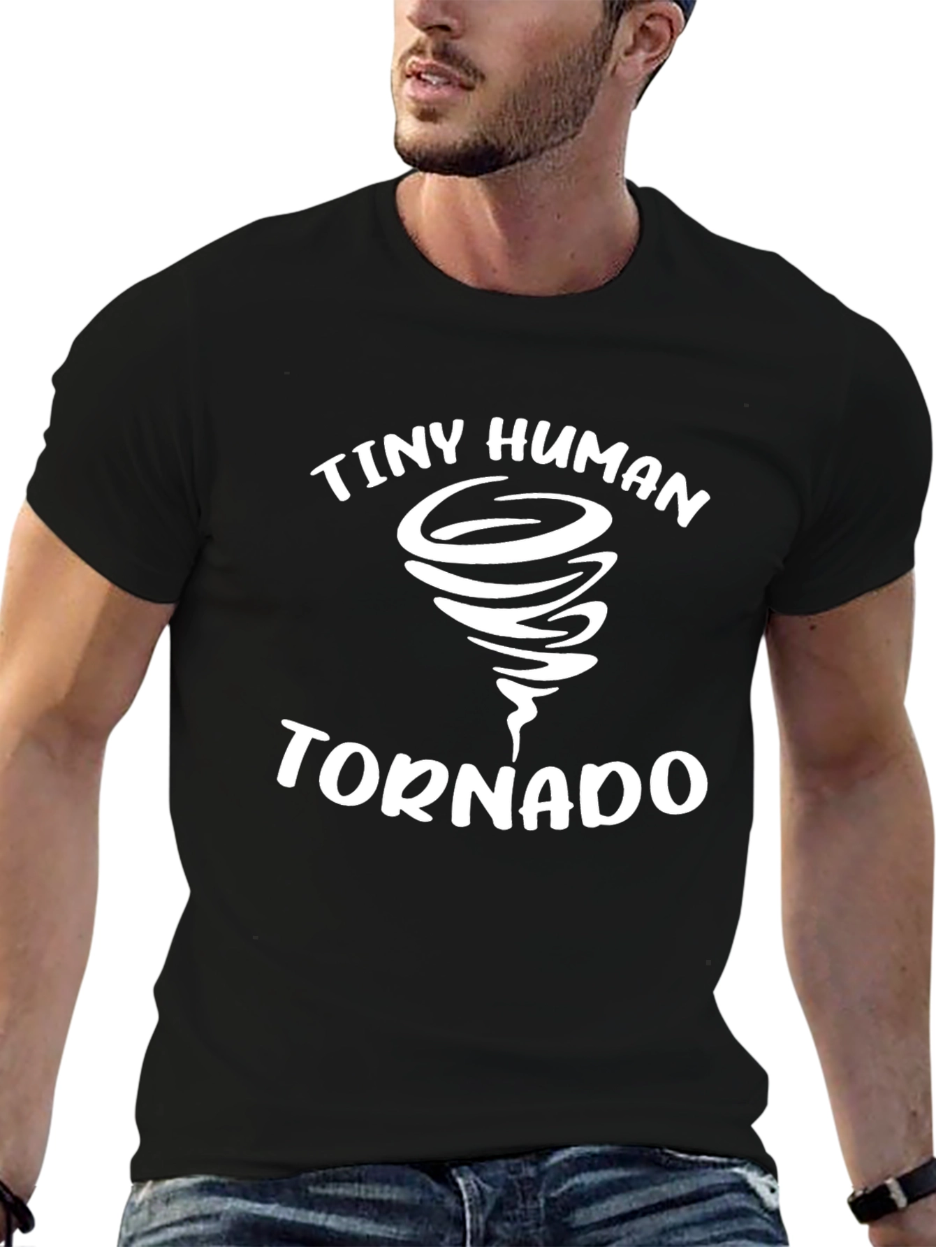 Tiny Human Tornado Graphic Tee - Black T-Shirt