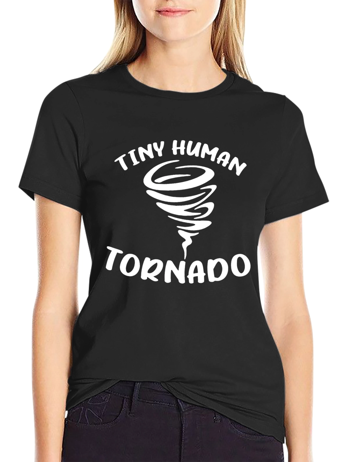 Tiny Human Tornado Graphic Tee - Black T-Shirt