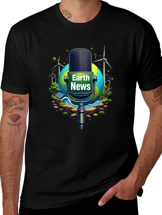 Earth News Graphic Tee: Eco-Friendly World
