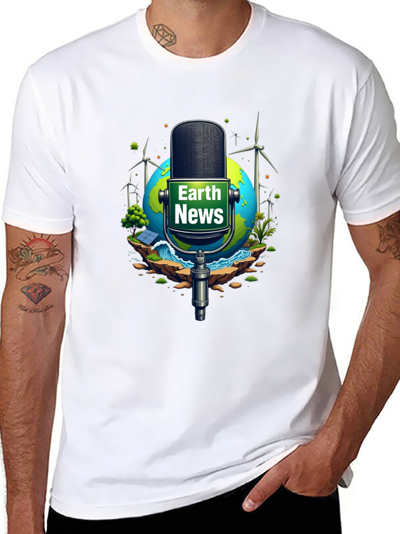 Earth News Graphic Tee: Eco-Friendly World