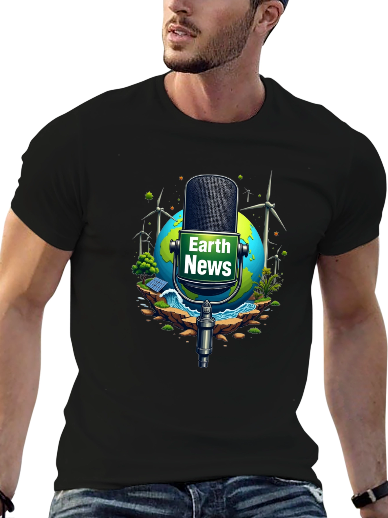 Earth News Graphic Tee: Eco-Friendly World