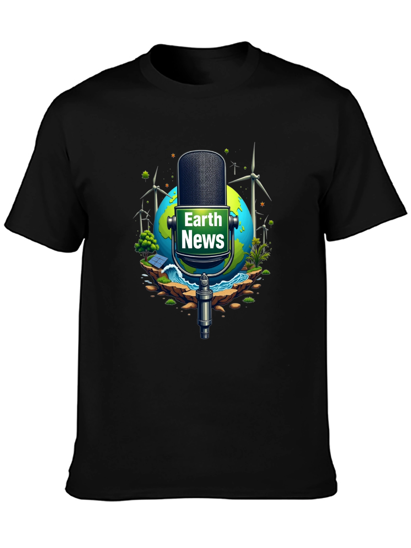 Earth News Graphic Tee: Eco-Friendly World