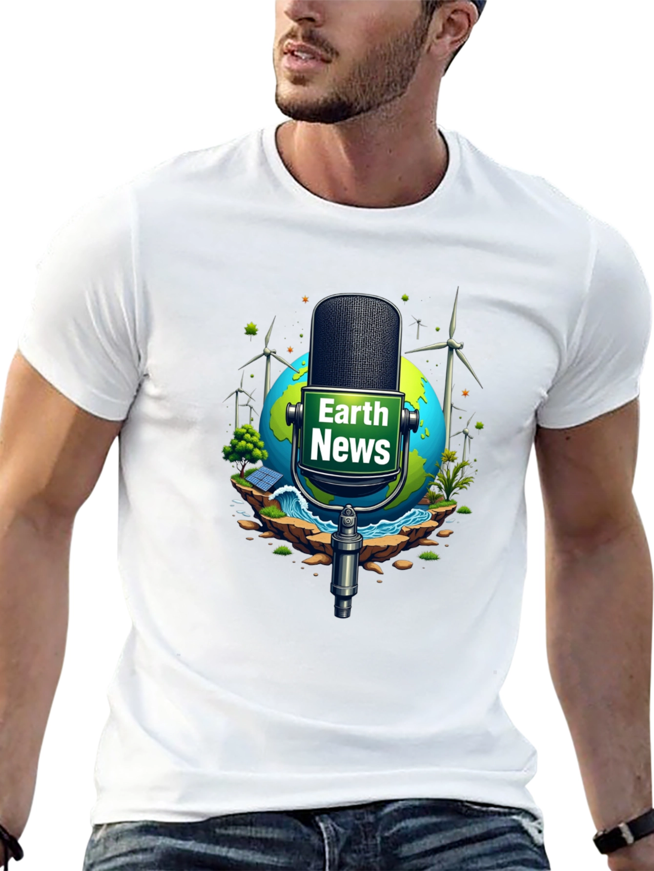Earth News Graphic Tee: Eco-Friendly World