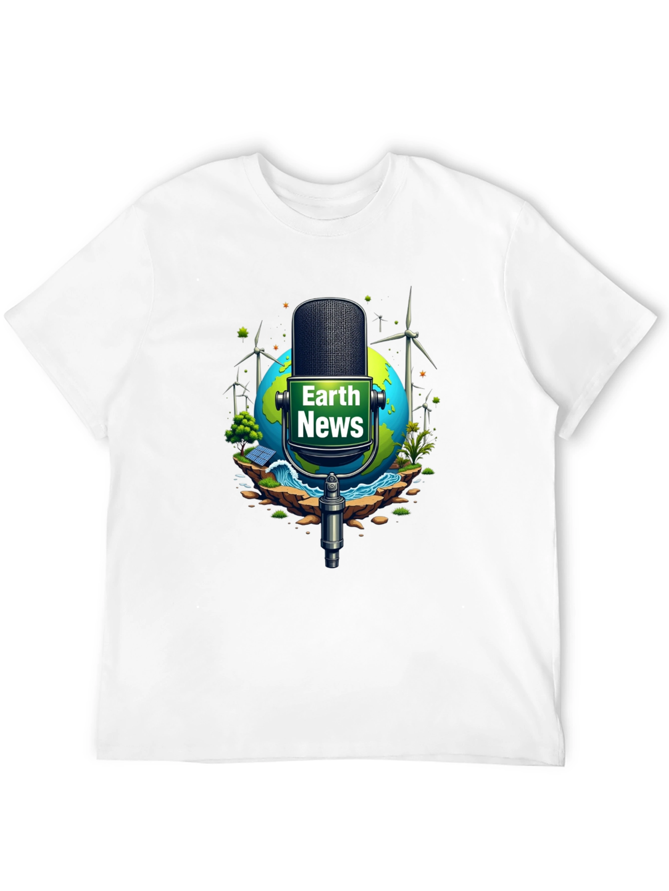 Earth News Graphic Tee: Eco-Friendly World