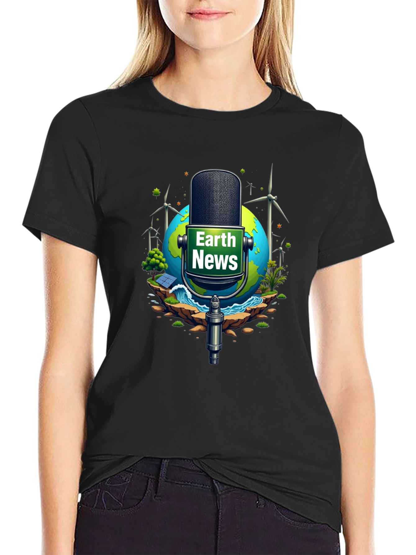Earth News Graphic Tee: Eco-Friendly World
