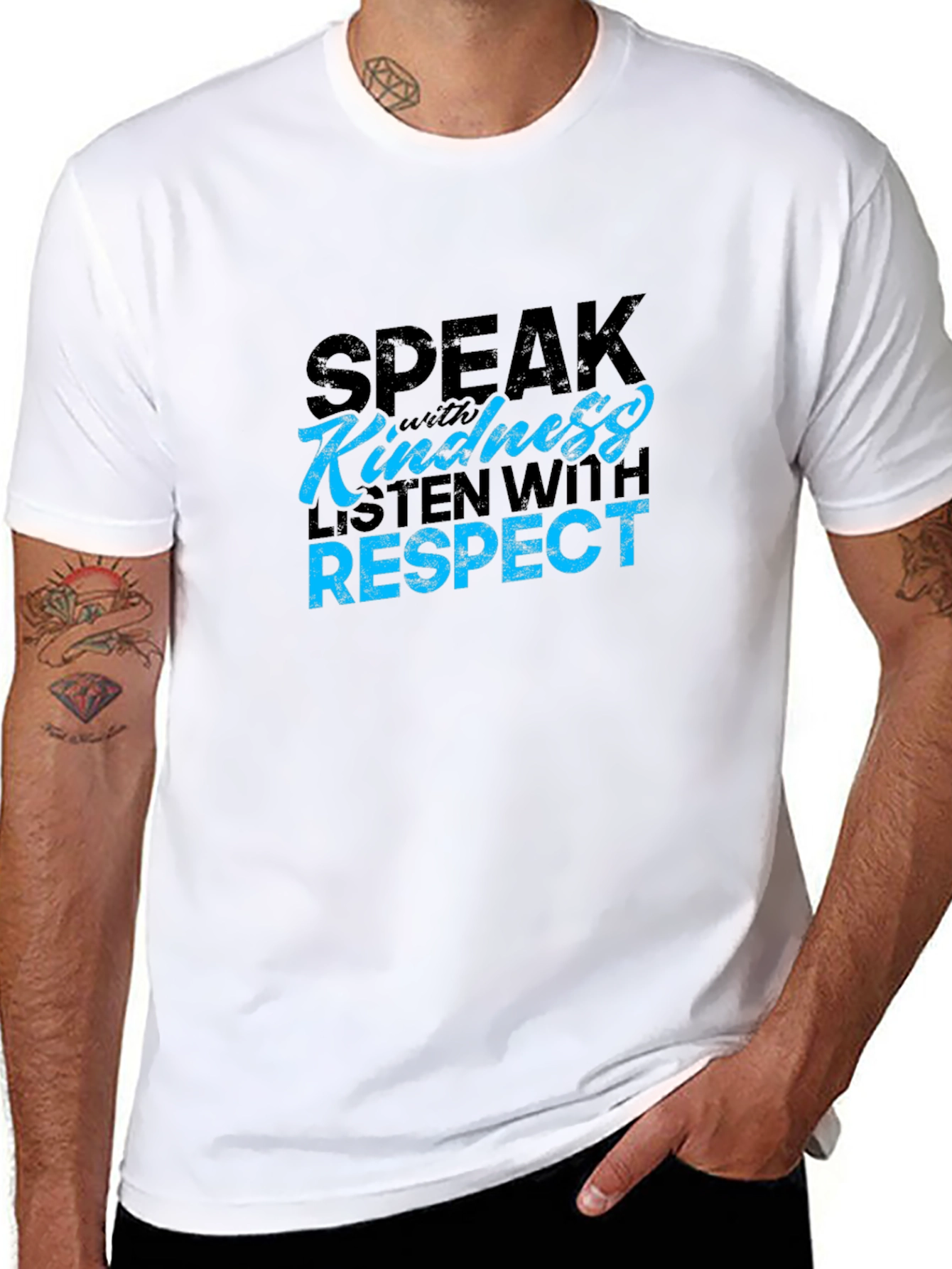 Speak with Kindness Graphic Tee - Black