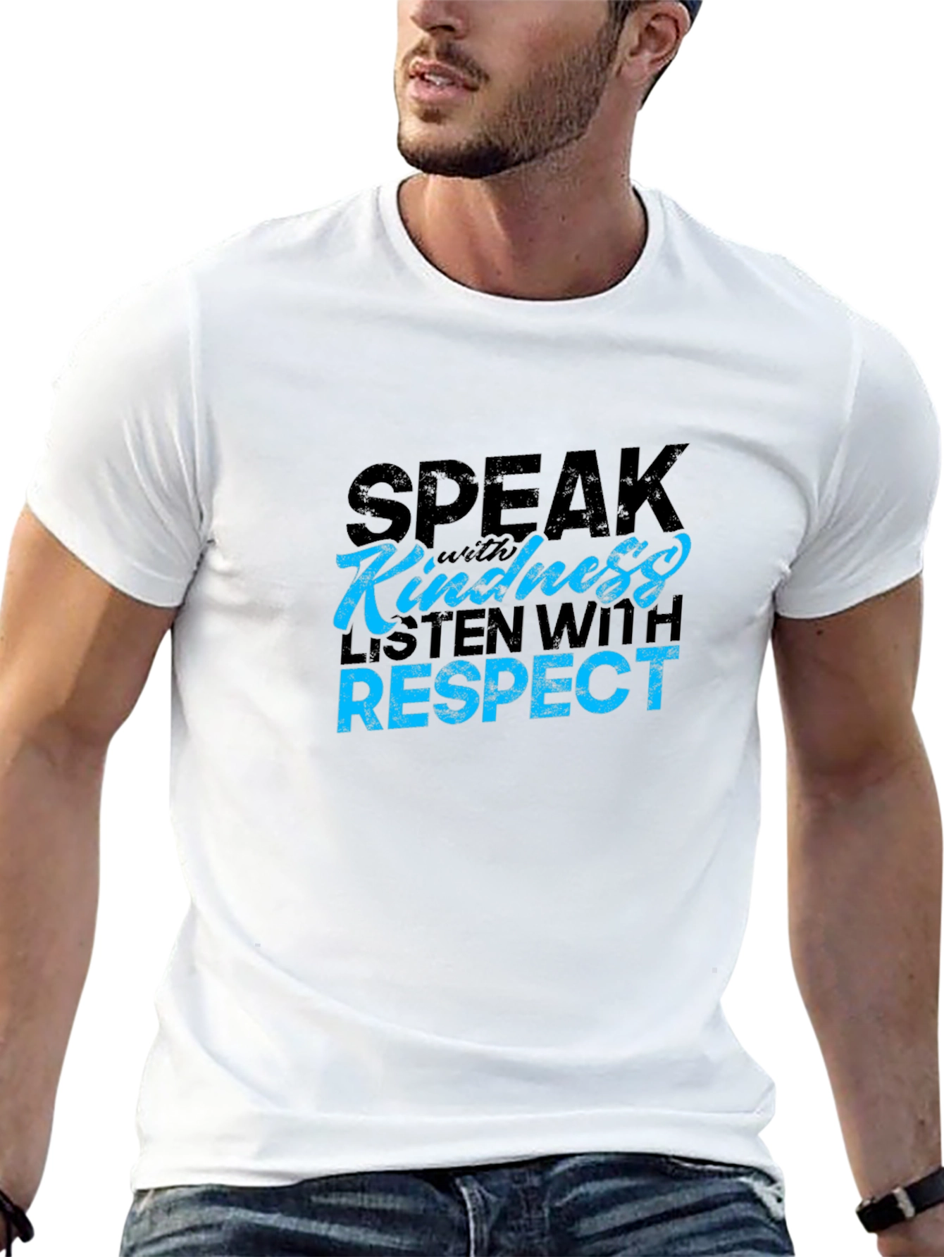 Speak with Kindness Graphic Tee - Black