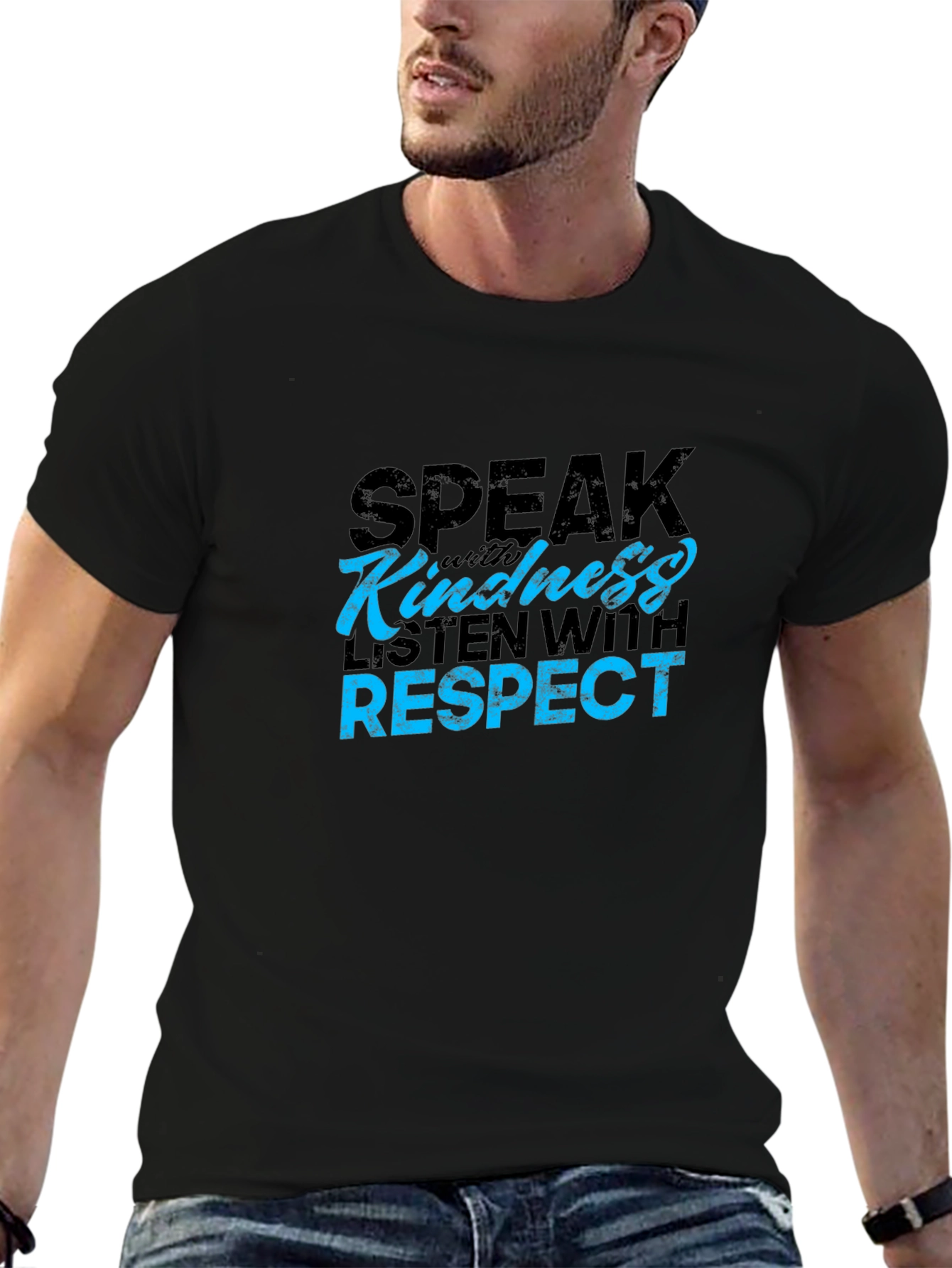 Speak with Kindness Graphic Tee - Black