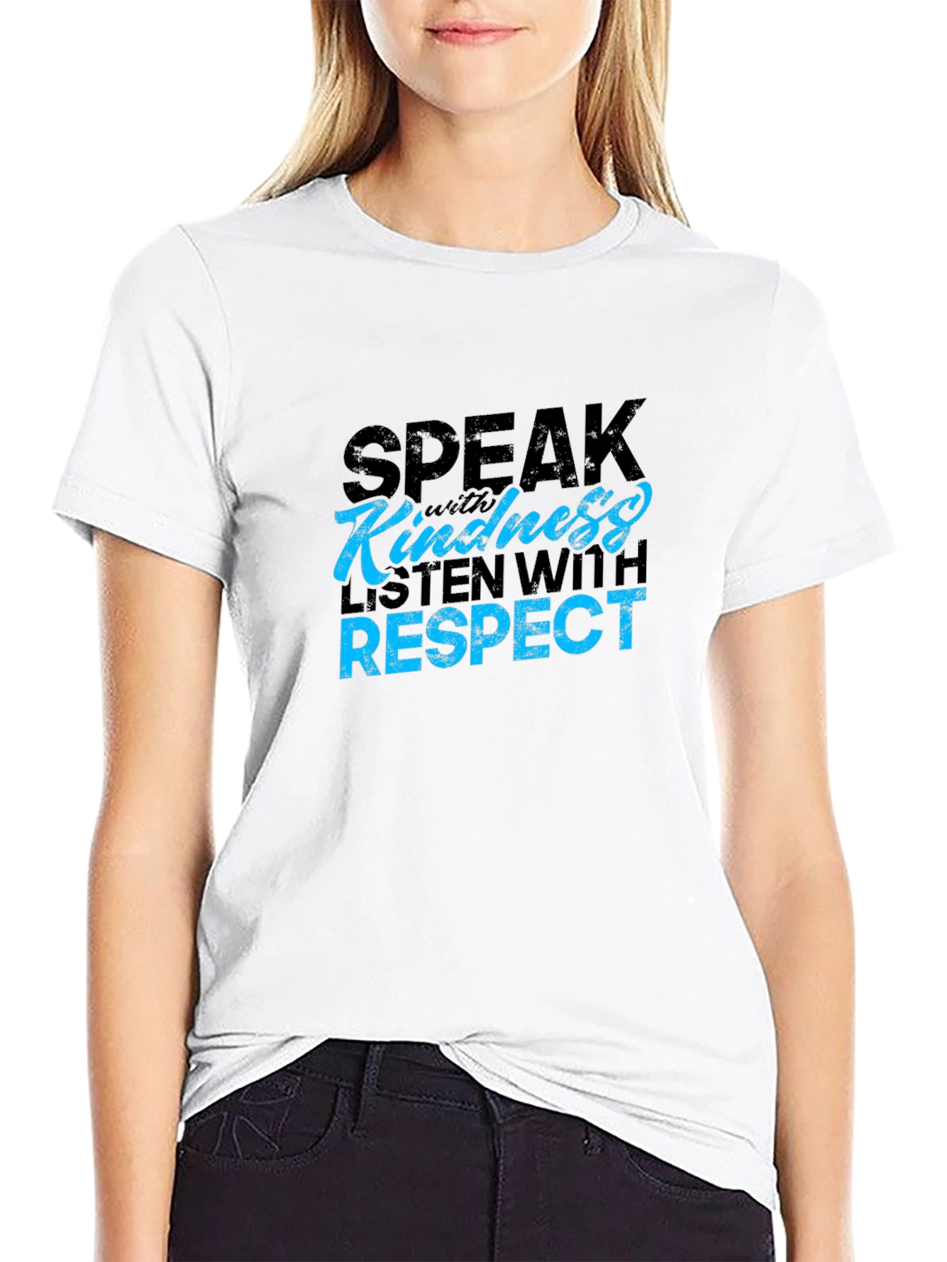 Speak with Kindness Graphic Tee - Black