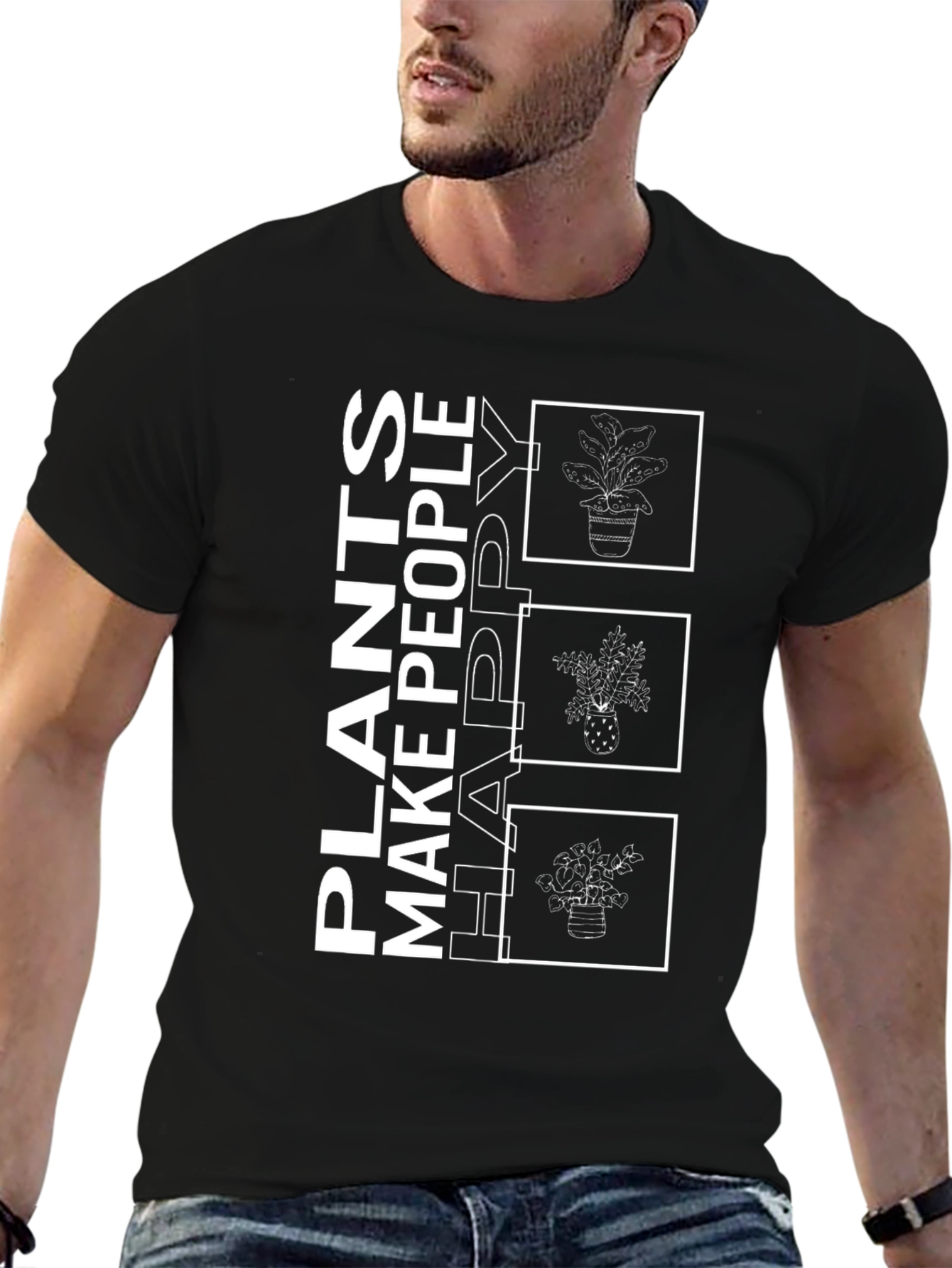 Plants Make People Happy Graphic Tee