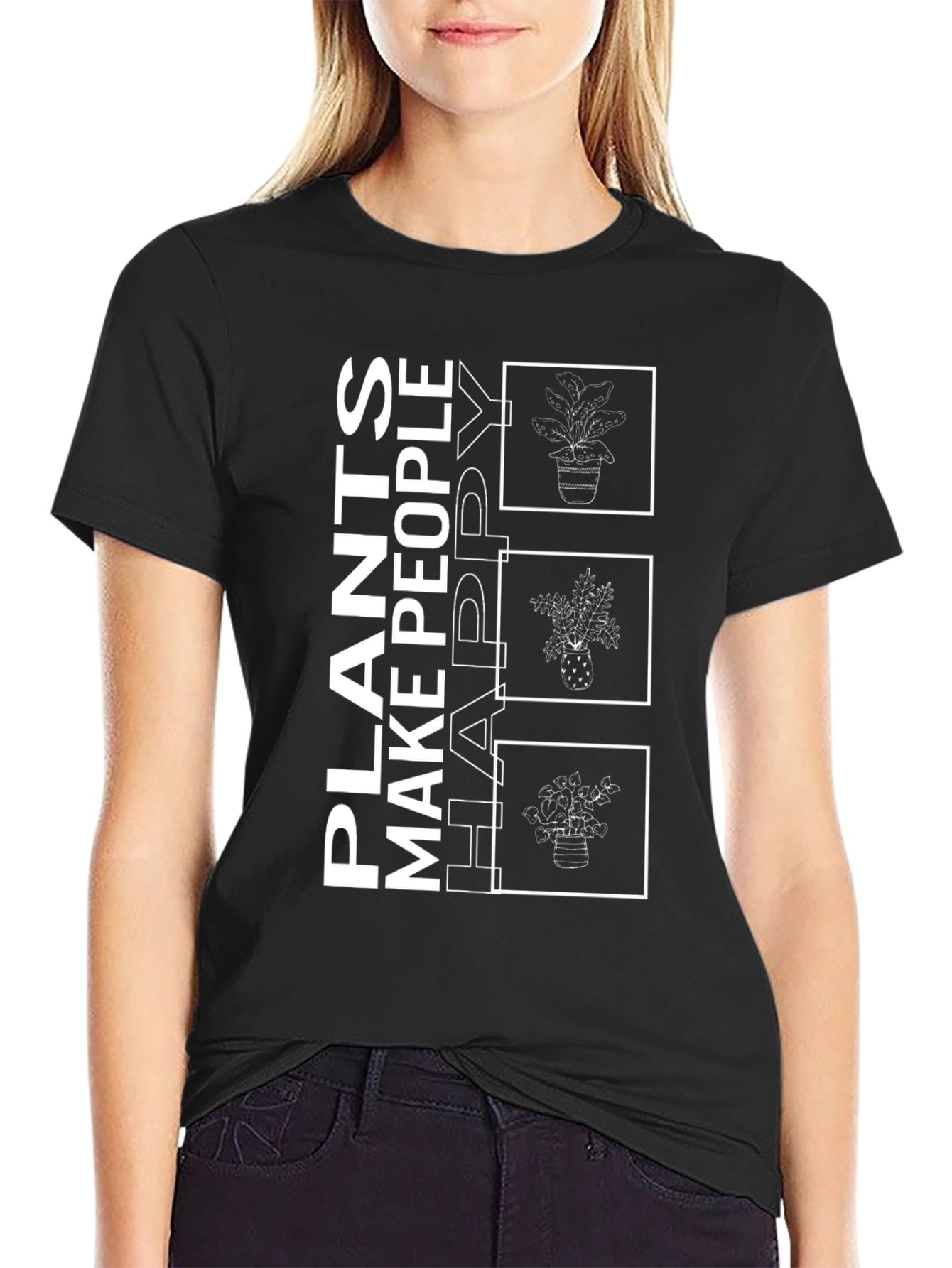 Plants Make People Happy Graphic Tee