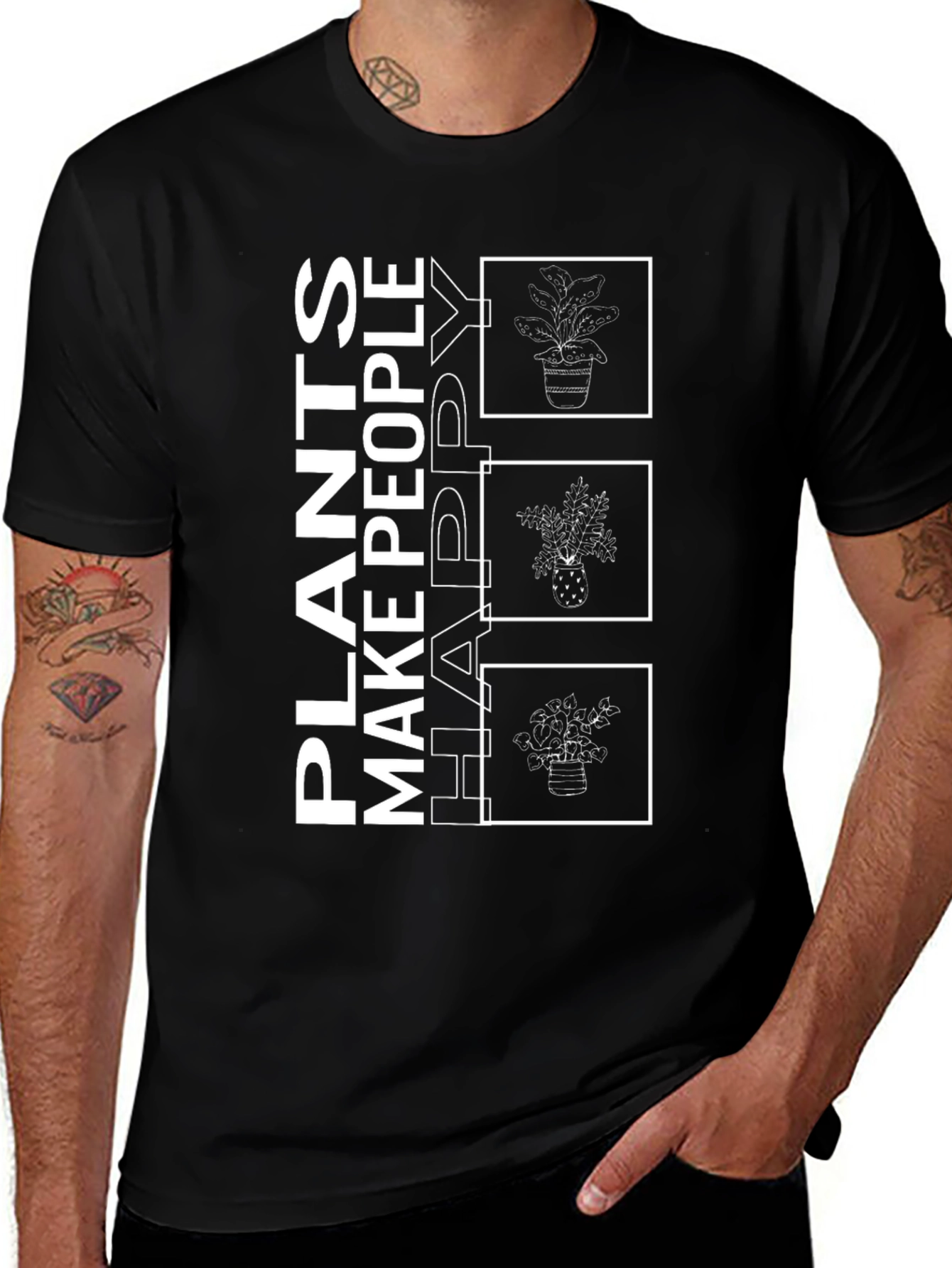 Plants Make People Happy Graphic Tee