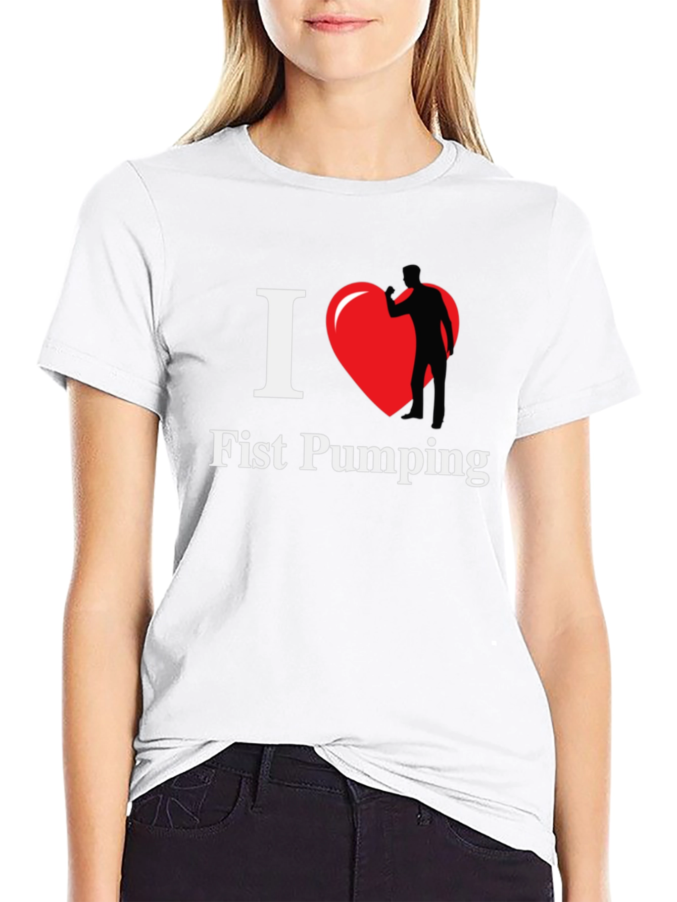 I Heart Fist Pumping Black T-Shirt