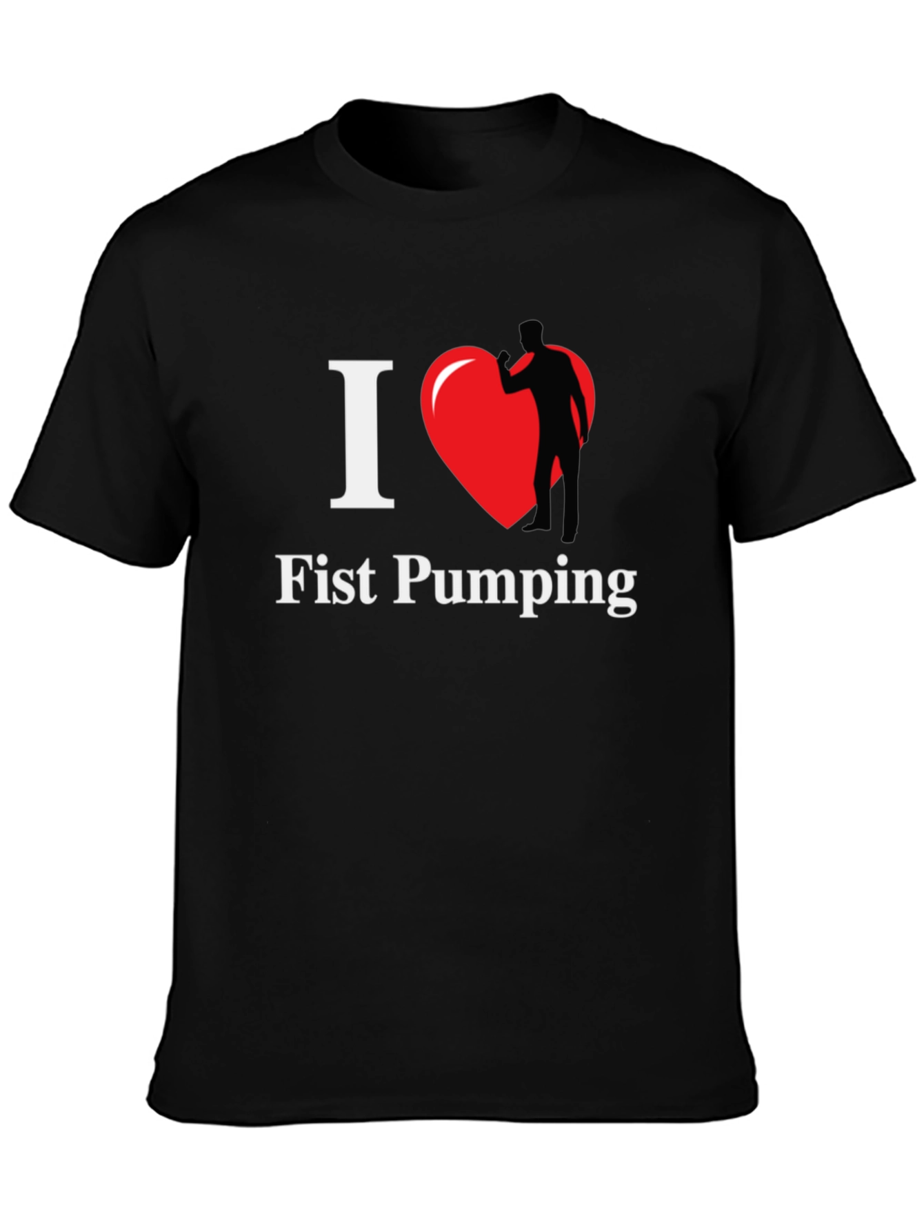 I Heart Fist Pumping Black T-Shirt
