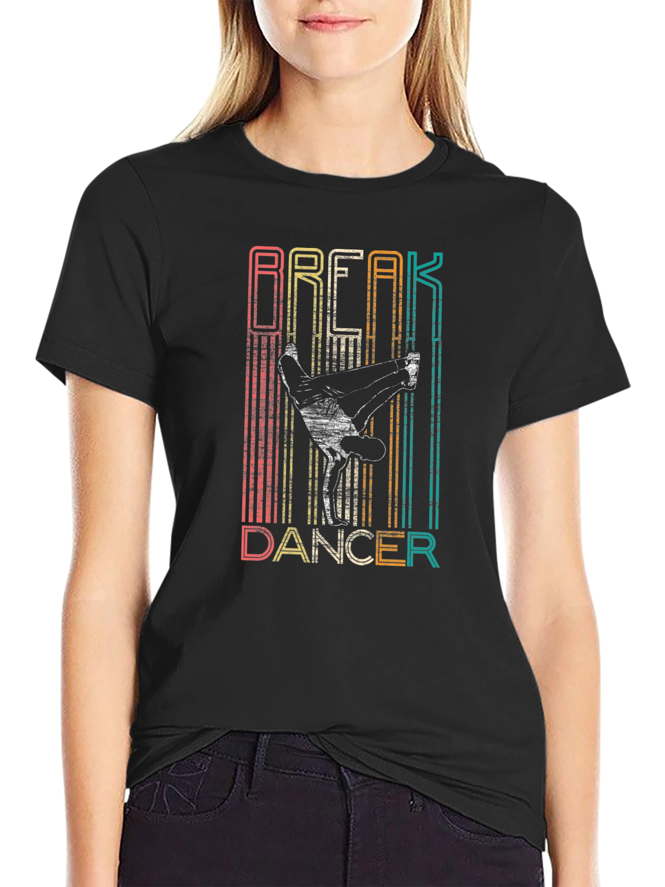 Break Dancer Graphic T-Shirt - Retro Style