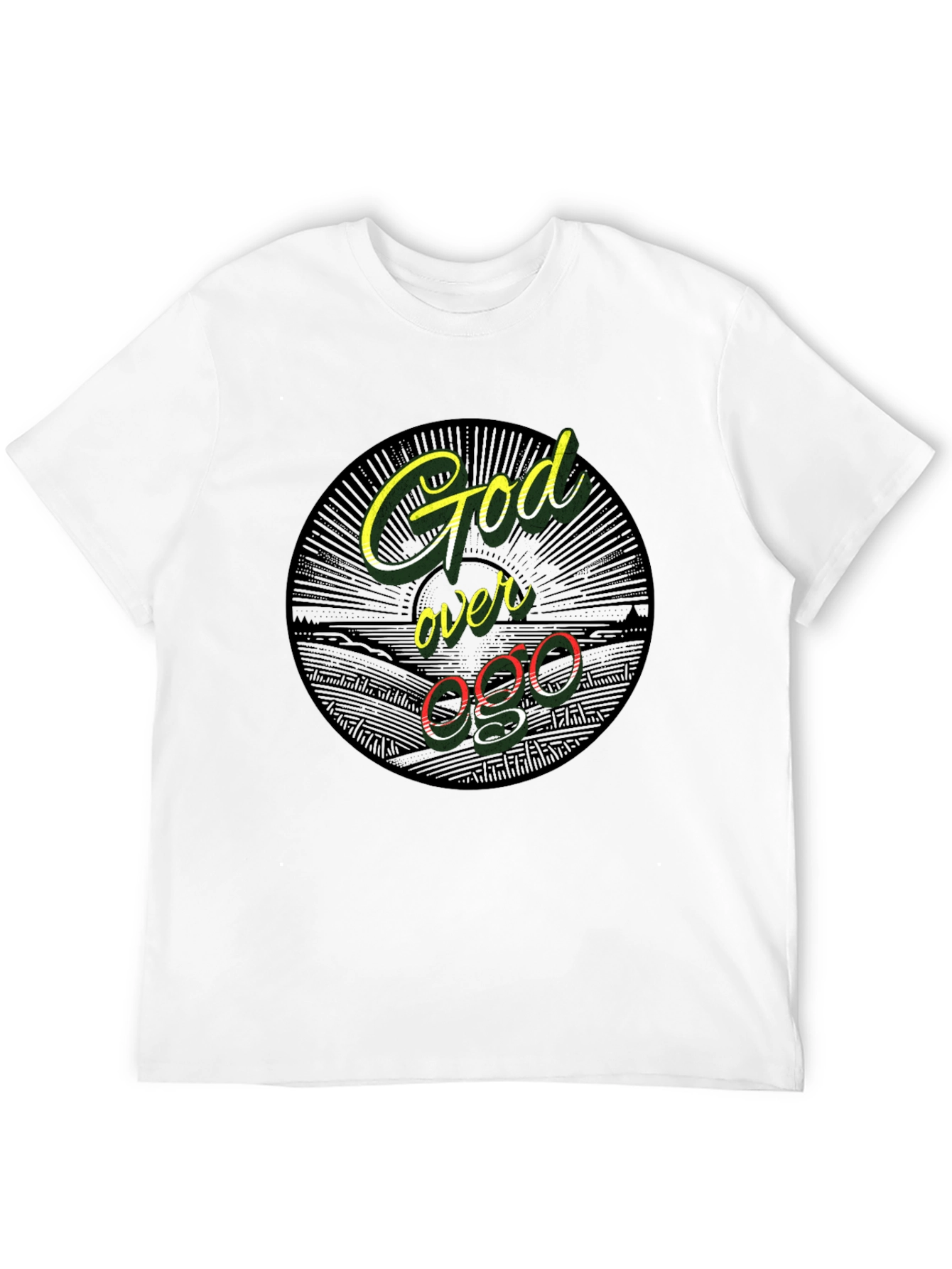 God Over Ego Black Graphic Tee