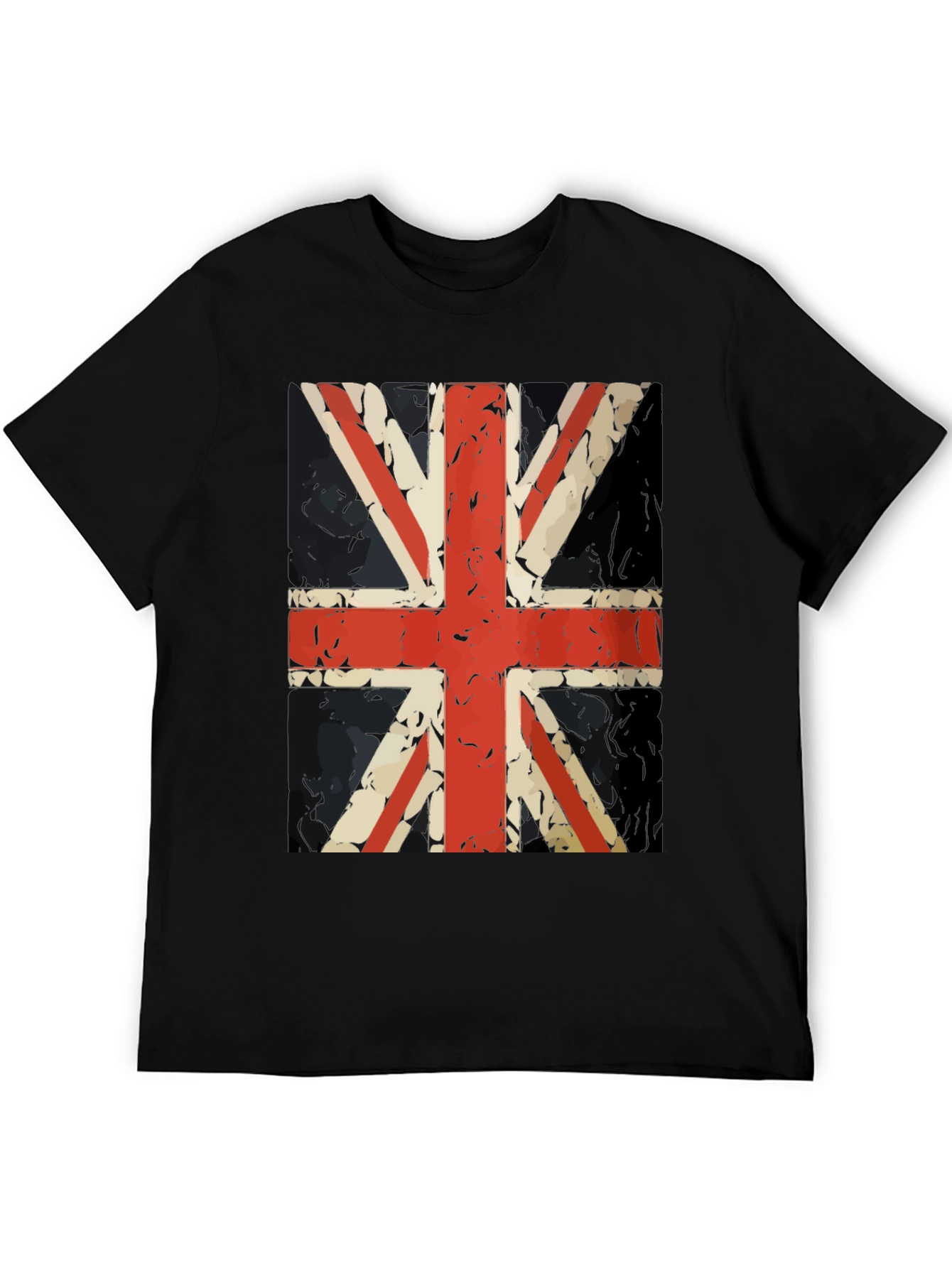 Union Jack Graphic T-Shirt - Distressed Flag Design