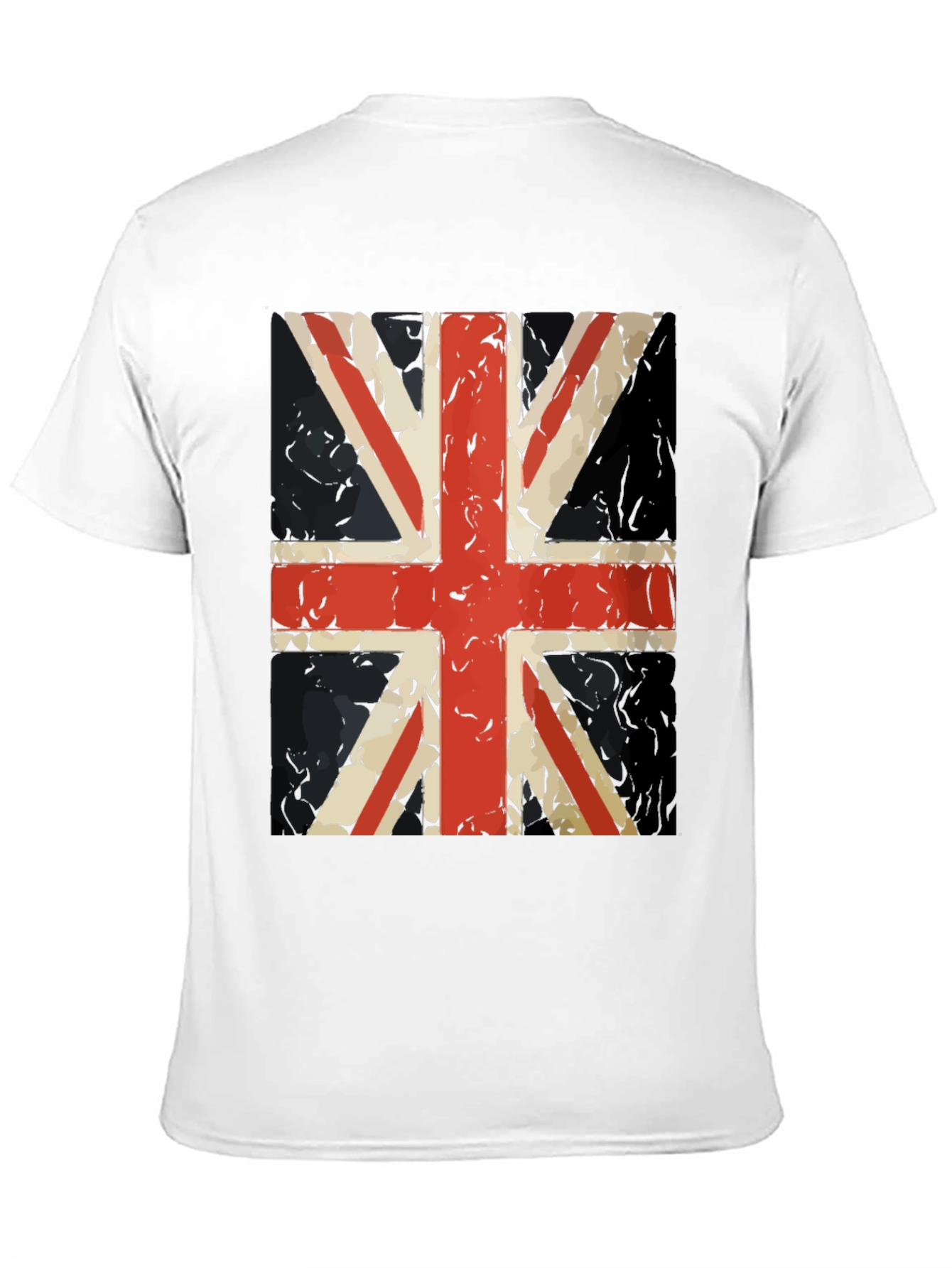 Union Jack Graphic T-Shirt - Distressed Flag Design