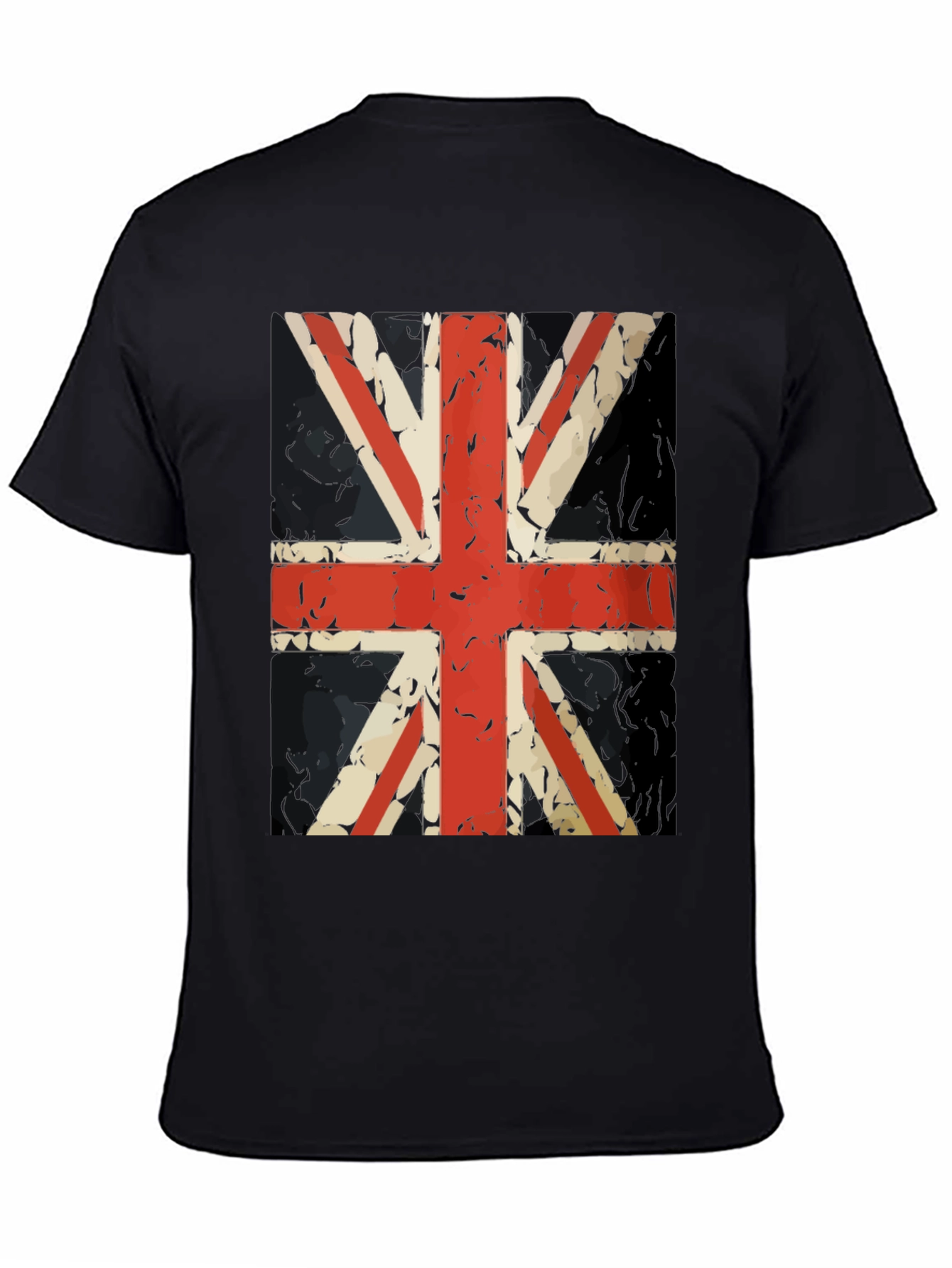 Union Jack Graphic T-Shirt - Distressed Flag Design
