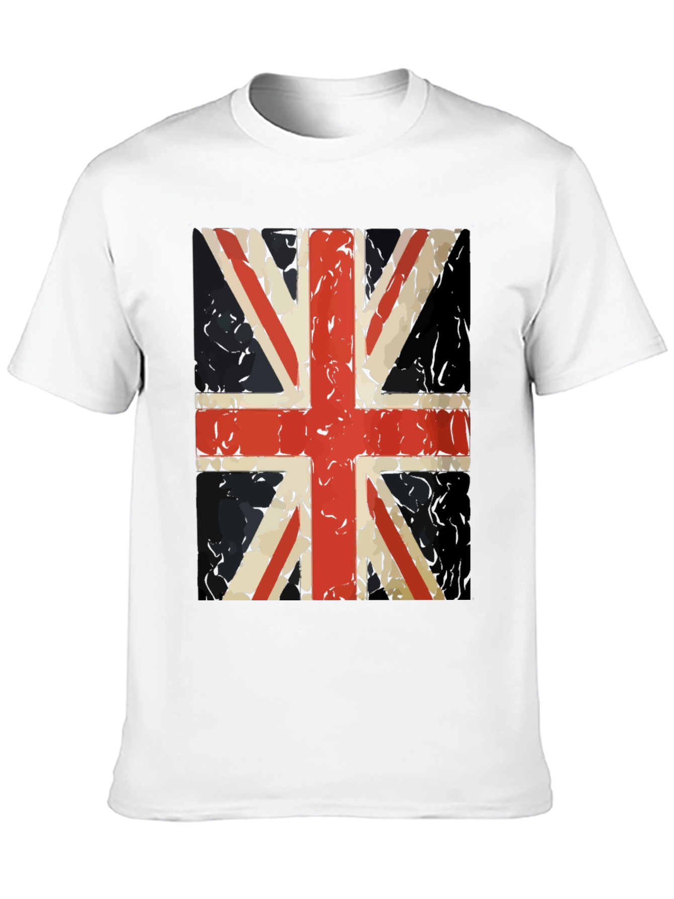 Union Jack Graphic T-Shirt - Distressed Flag Design