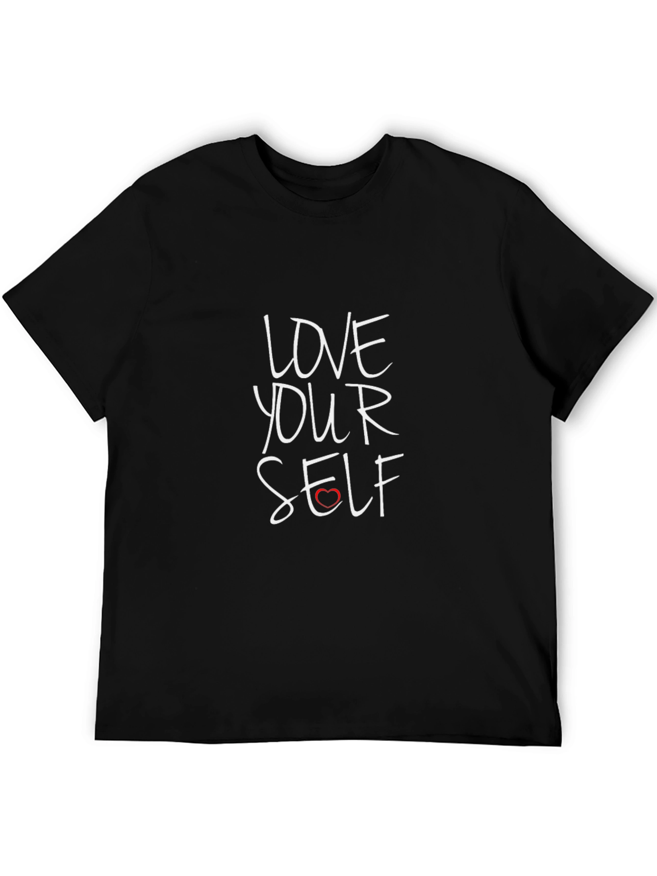 Love Yourself Graphic Tee - Black Casual Shirt