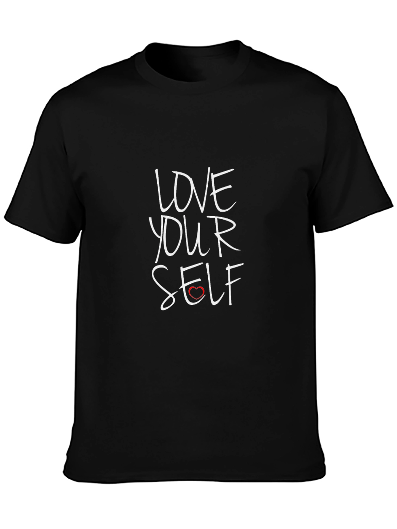 Love Yourself Graphic Tee - Black Casual Shirt