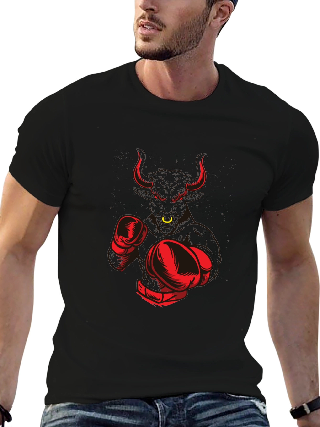 Bull Boxer Graphic Tee - Mens Black T-Shirt