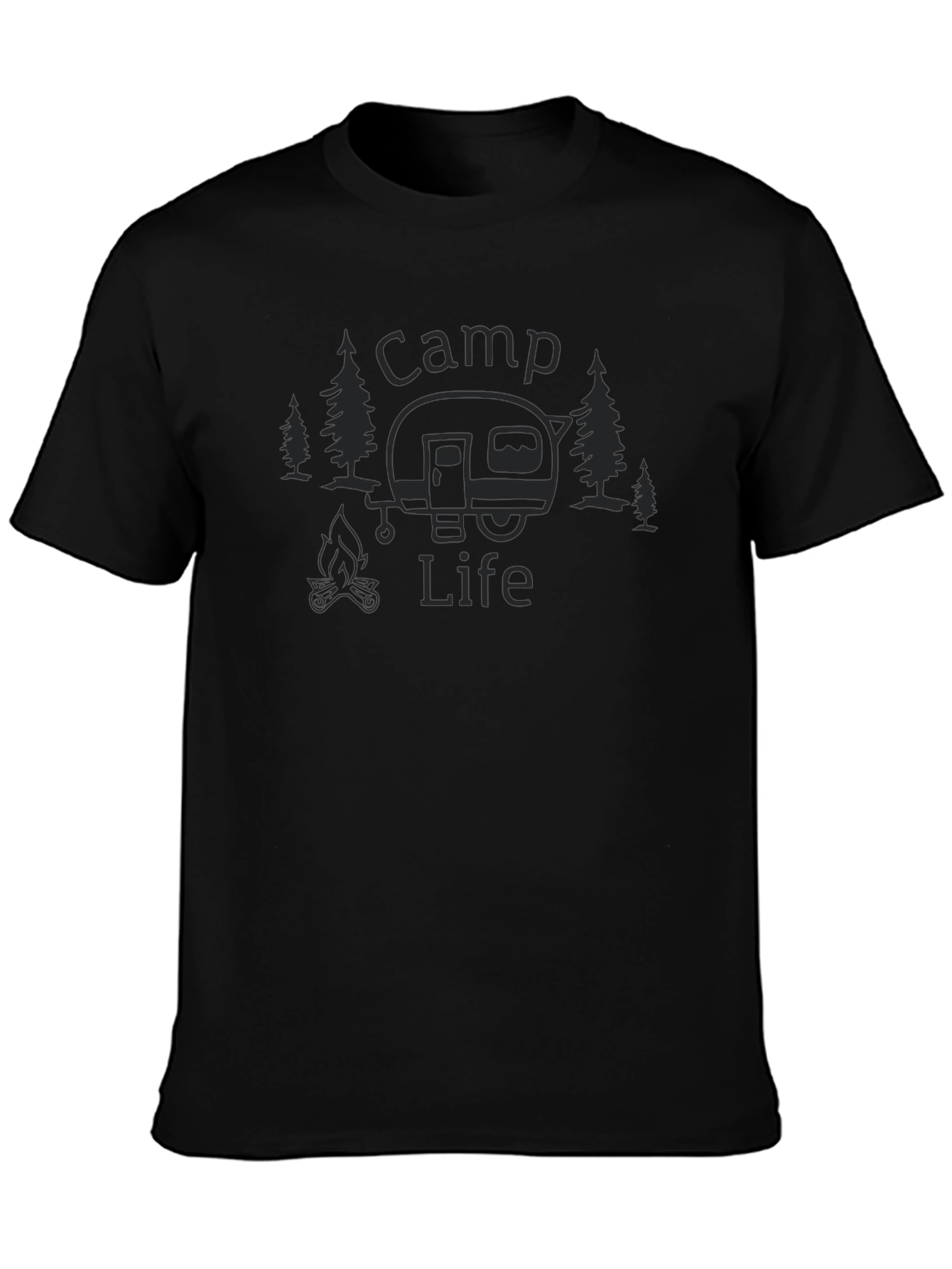 Camp Life Black Graphic T-Shirt