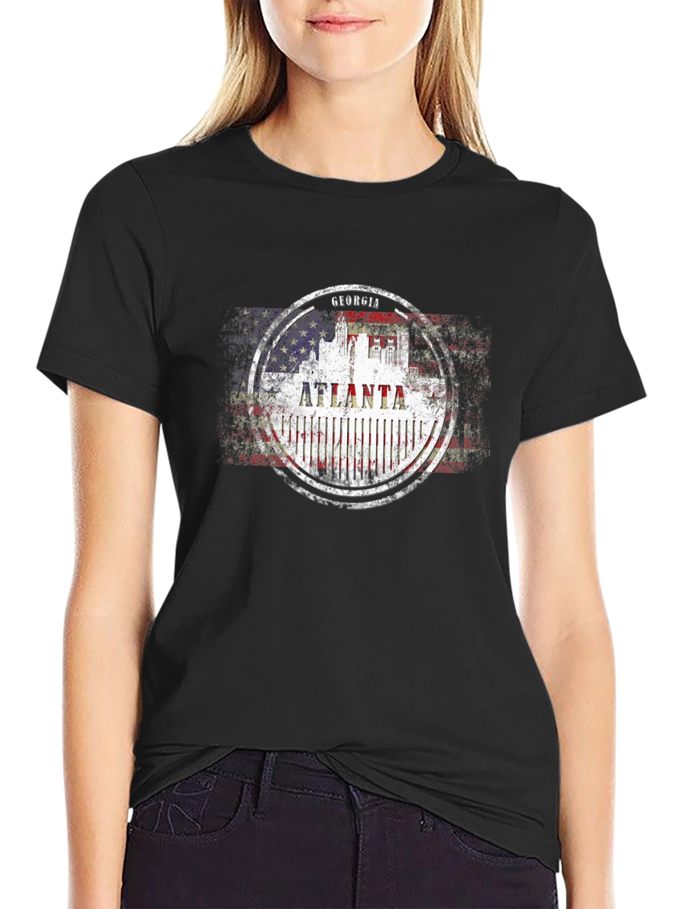 Atlanta Georgia T-Shirt - Patriotic Design