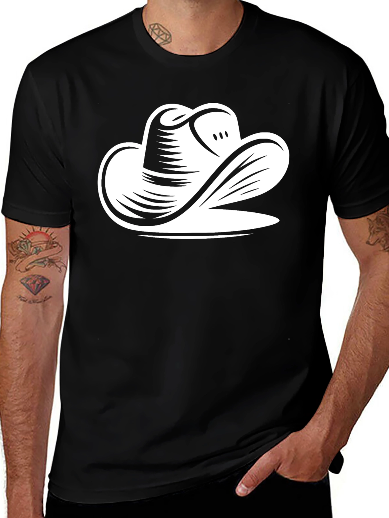 Black Cowboy Hat Graphic Tee