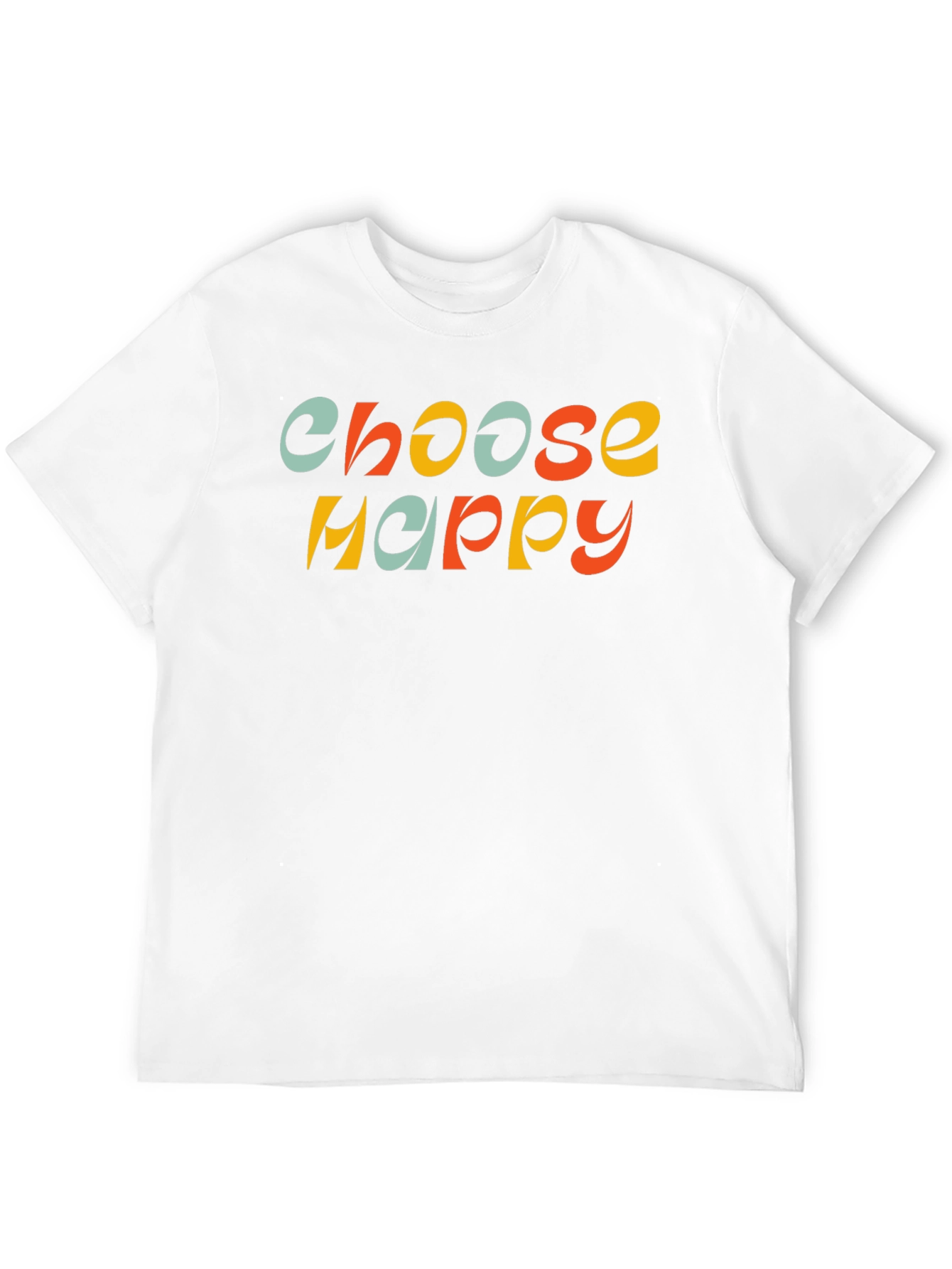 Choose Happy Retro Graphic Tee - Black