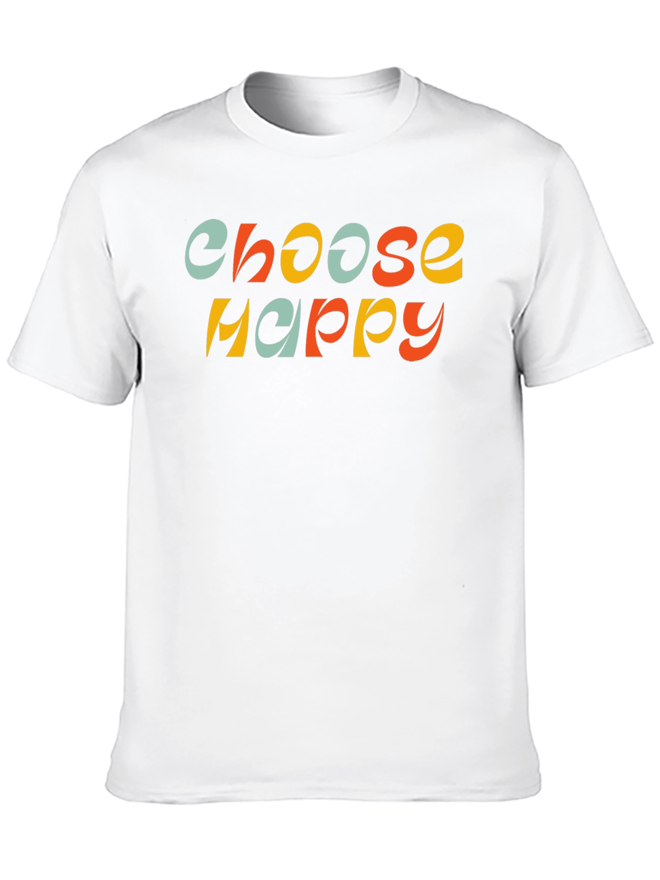 Choose Happy Retro Graphic Tee - Black