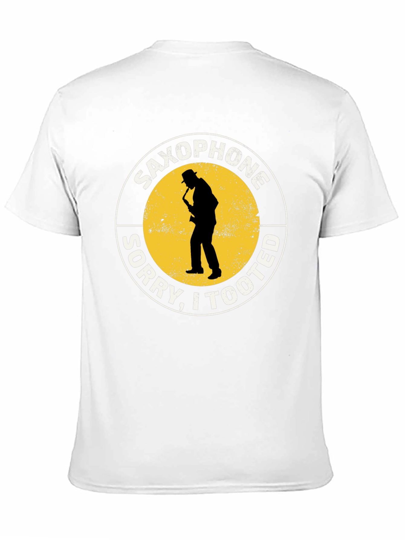 Saxophone Sorry I Tooted Black Graphic T-Shirt