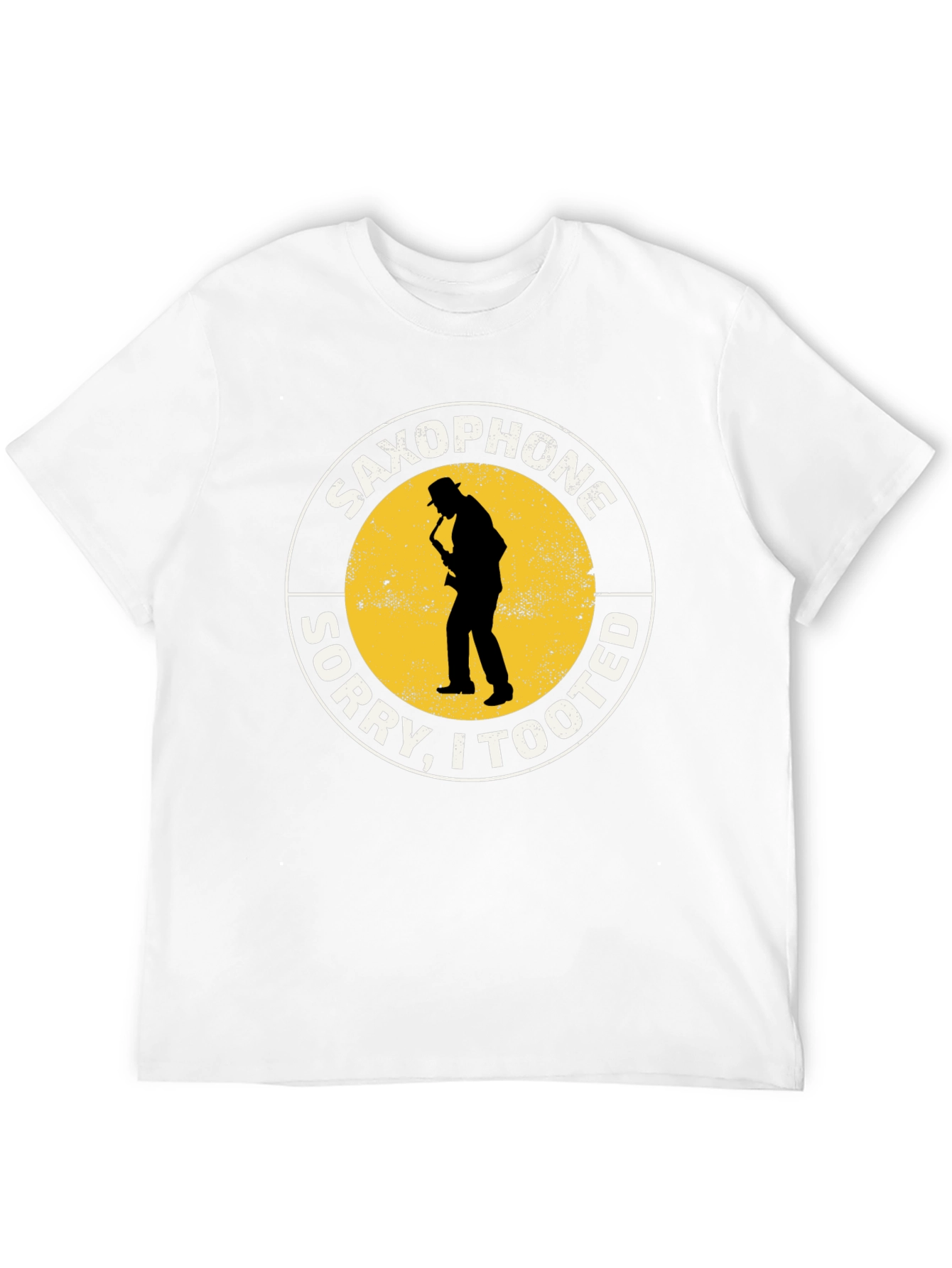 Saxophone Sorry I Tooted Black Graphic T-Shirt