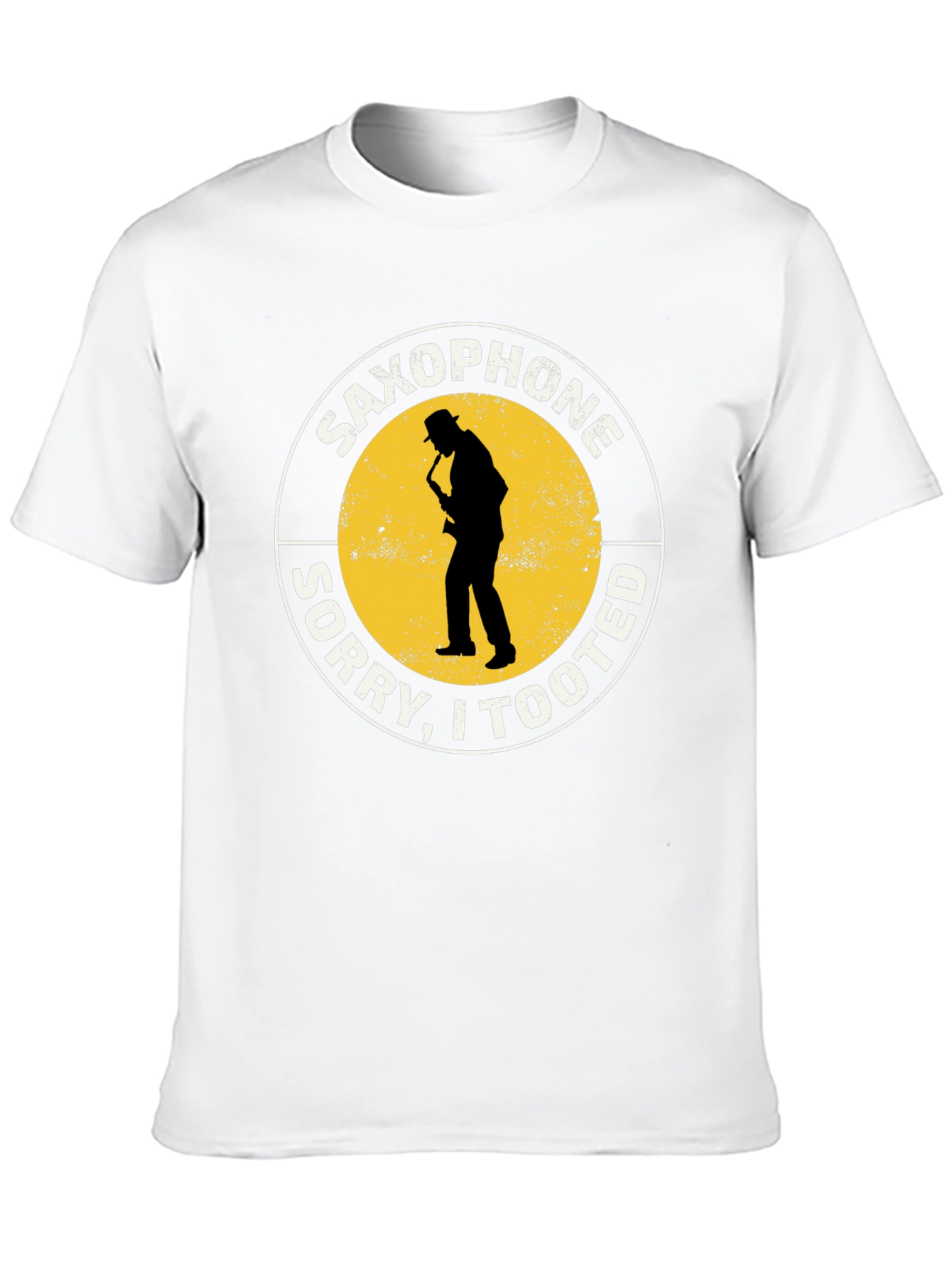Saxophone Sorry I Tooted Black Graphic T-Shirt