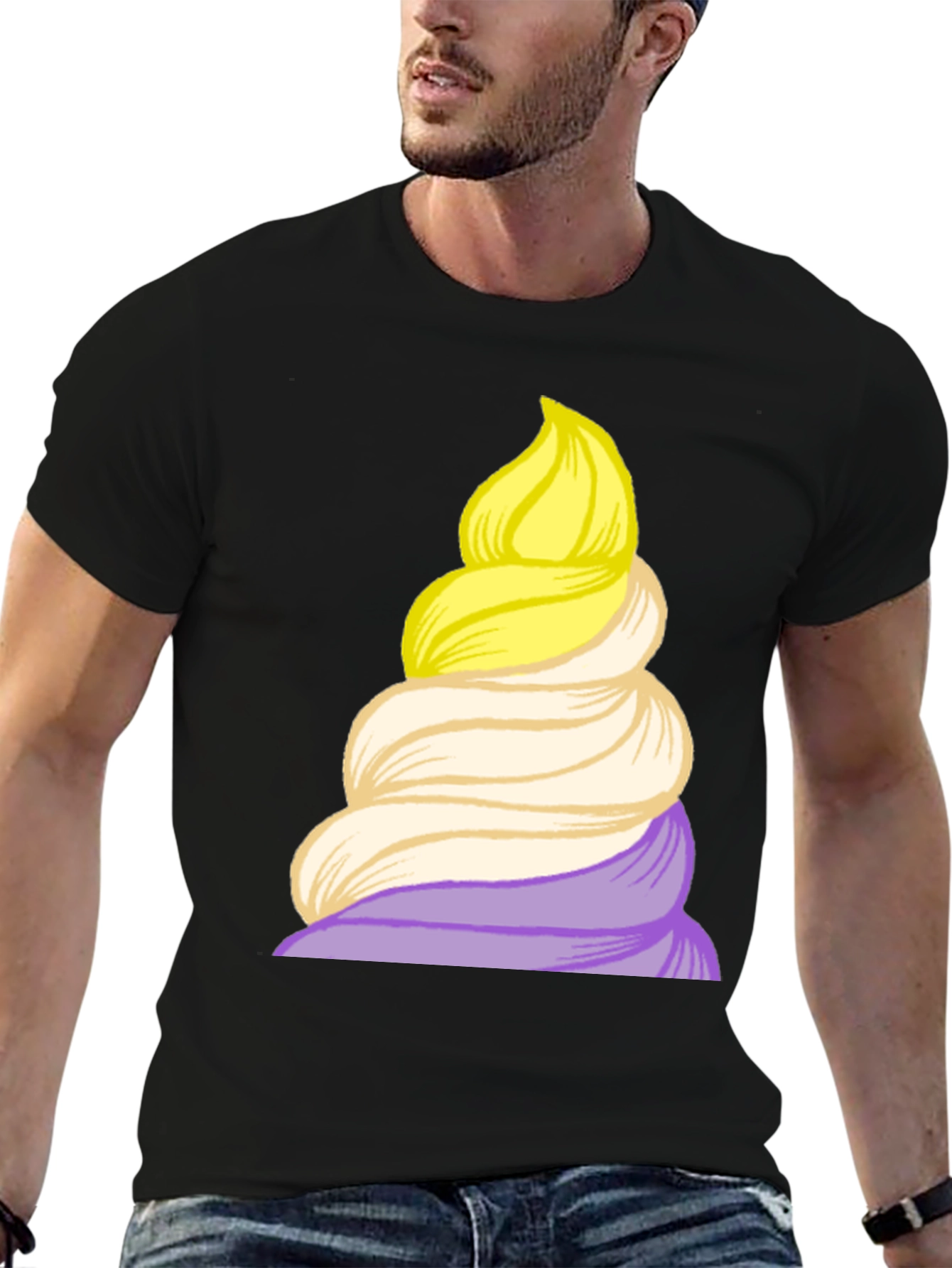 Whimsical Swirl T-Shirt - Unique Graphic Tee