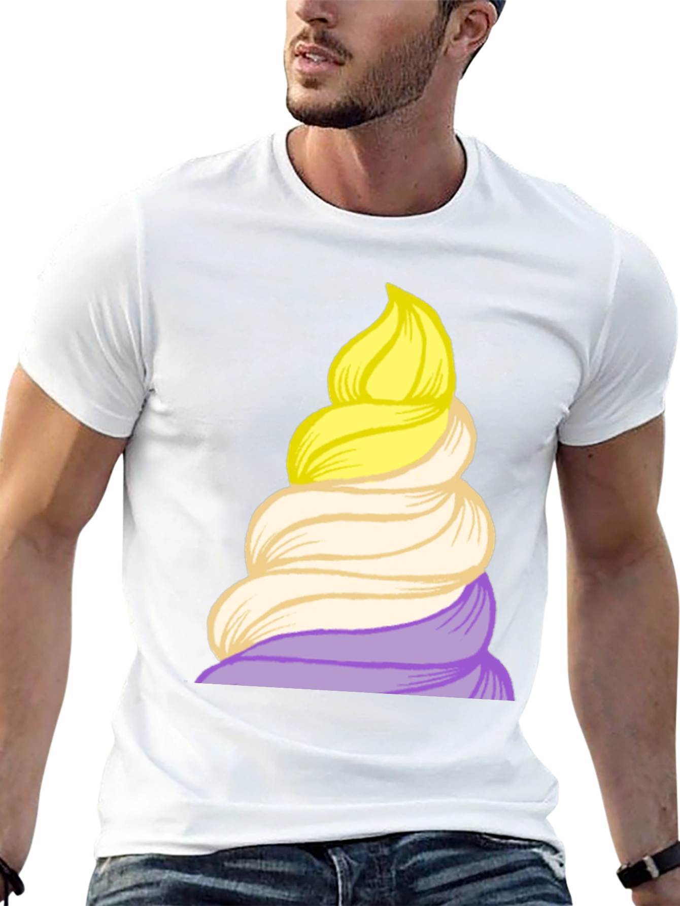 Whimsical Swirl T-Shirt - Unique Graphic Tee