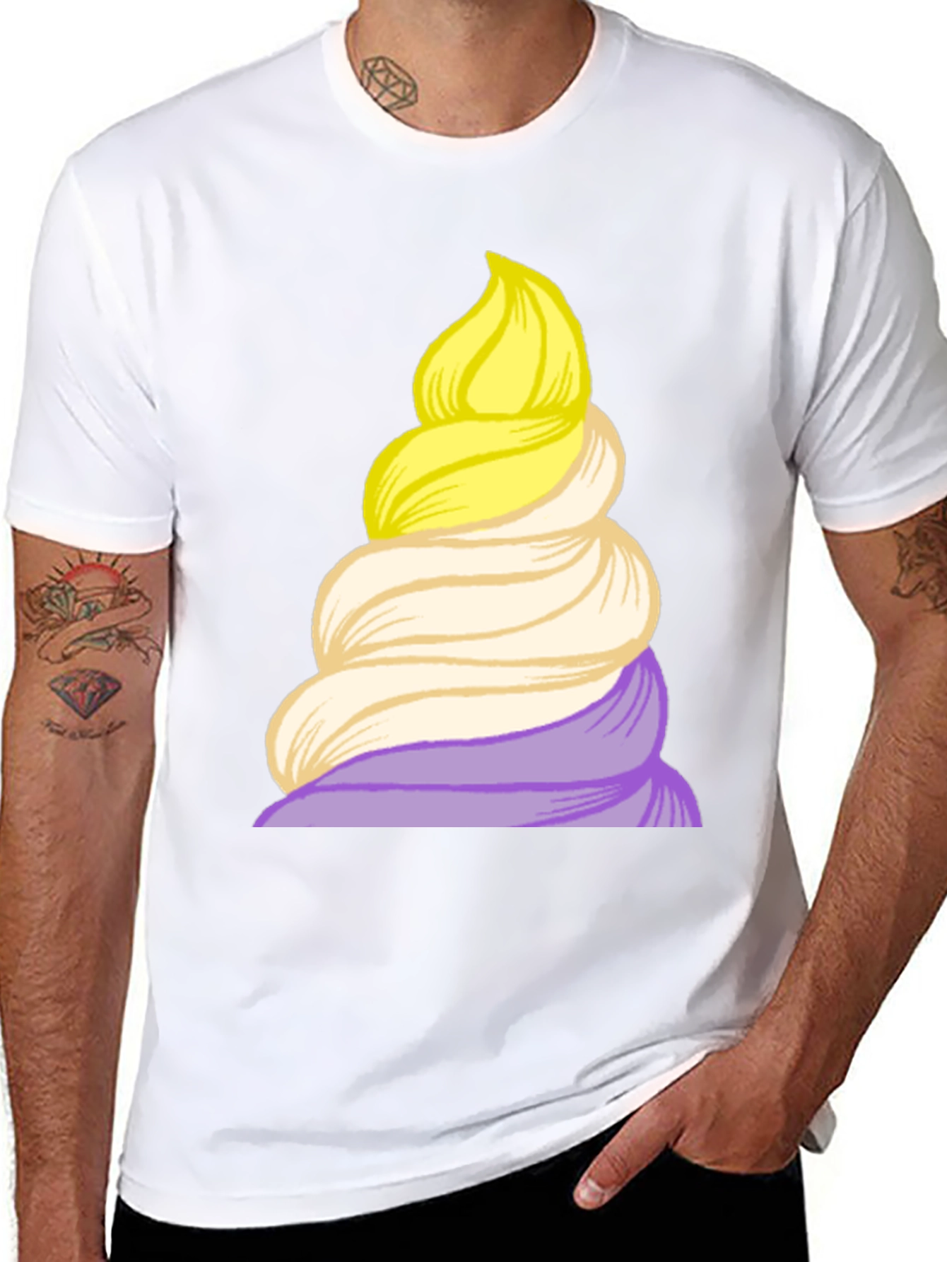 Whimsical Swirl T-Shirt - Unique Graphic Tee