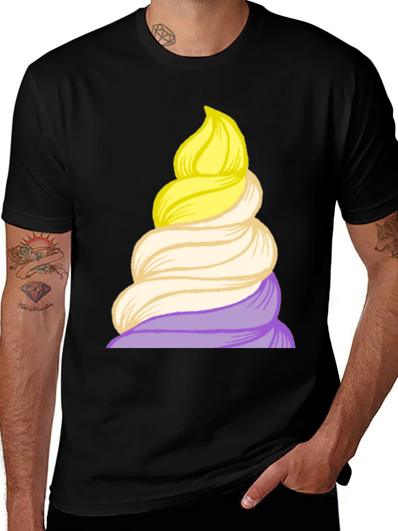 Whimsical Swirl T-Shirt - Unique Graphic Tee