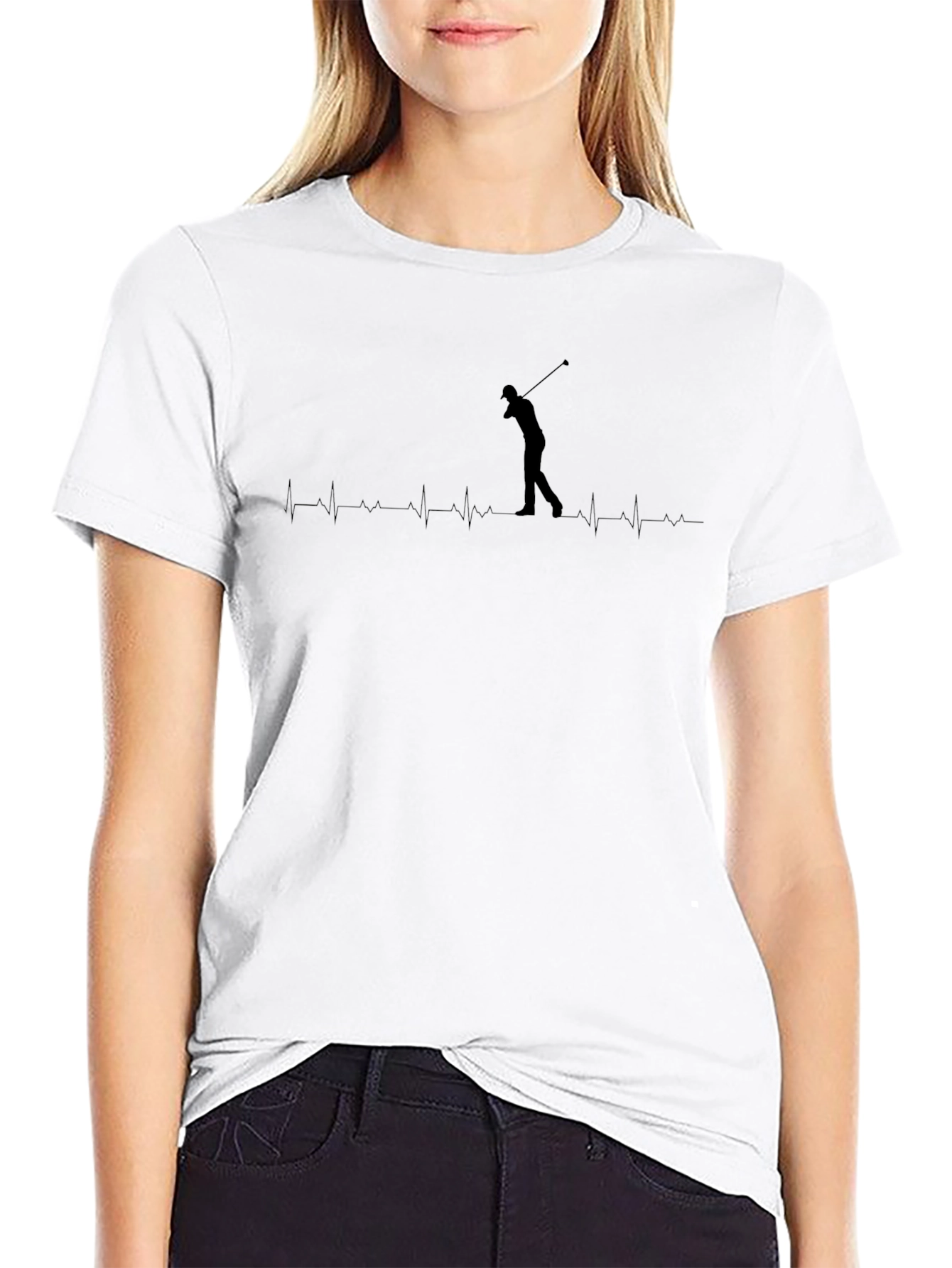 Golf Heartbeat T-Shirt - Golfer Gift
