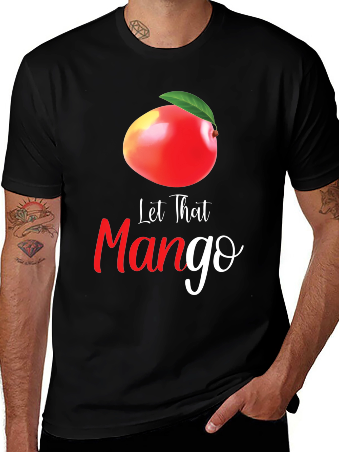 Let That Mango Graphic T-Shirt - Black