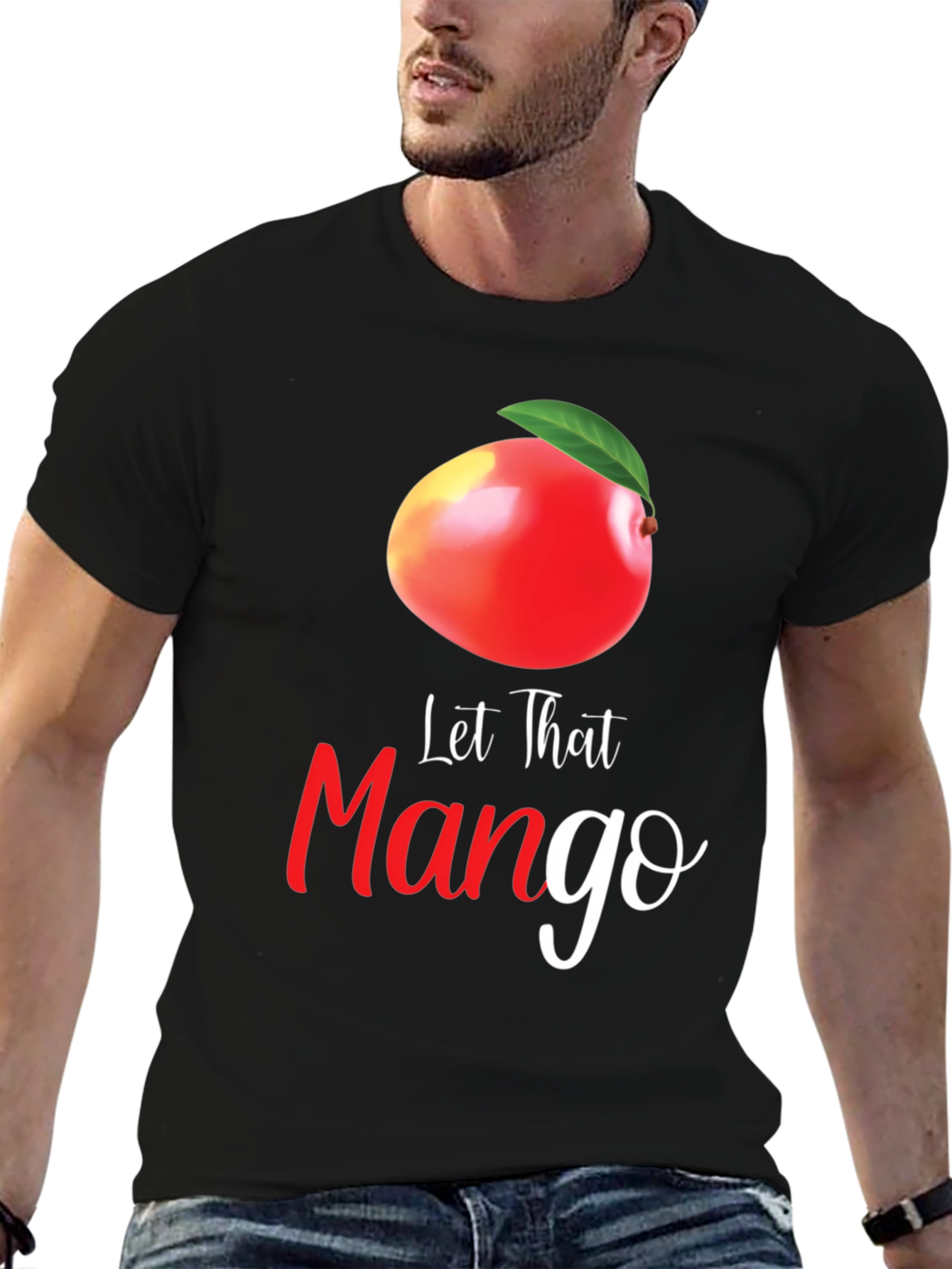 Let That Mango Graphic T-Shirt - Black