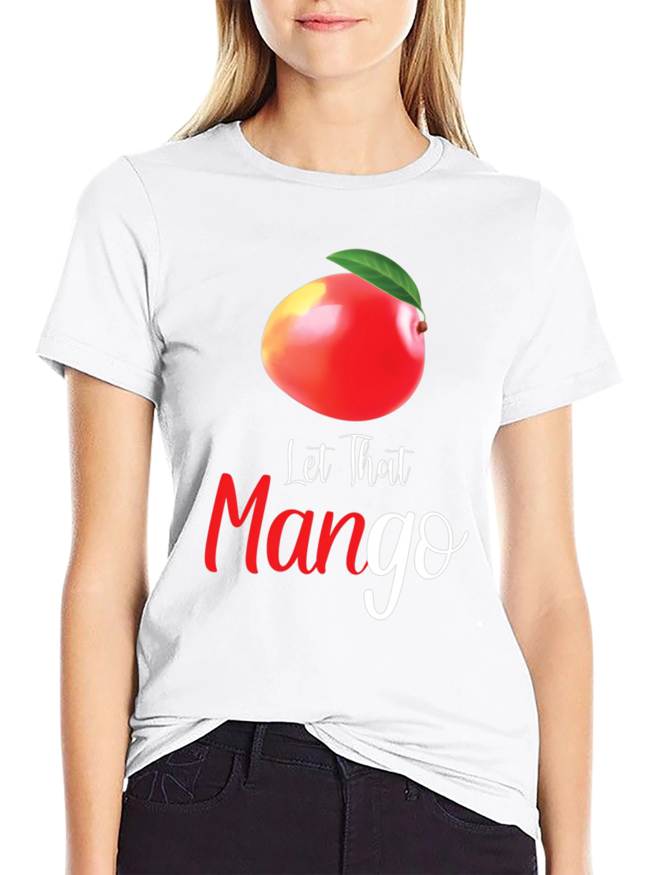 Let That Mango Graphic T-Shirt - Black