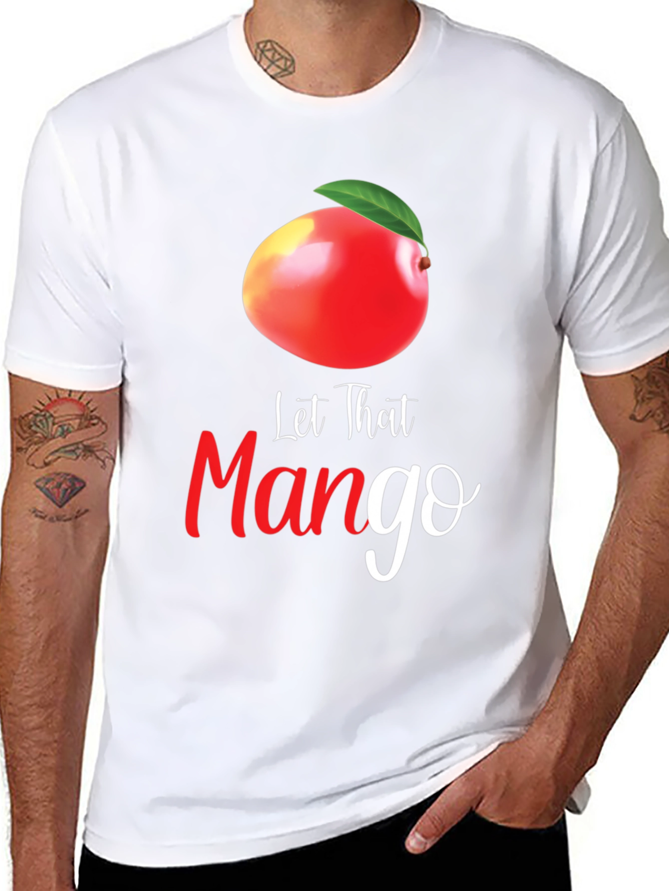 Let That Mango Graphic T-Shirt - Black