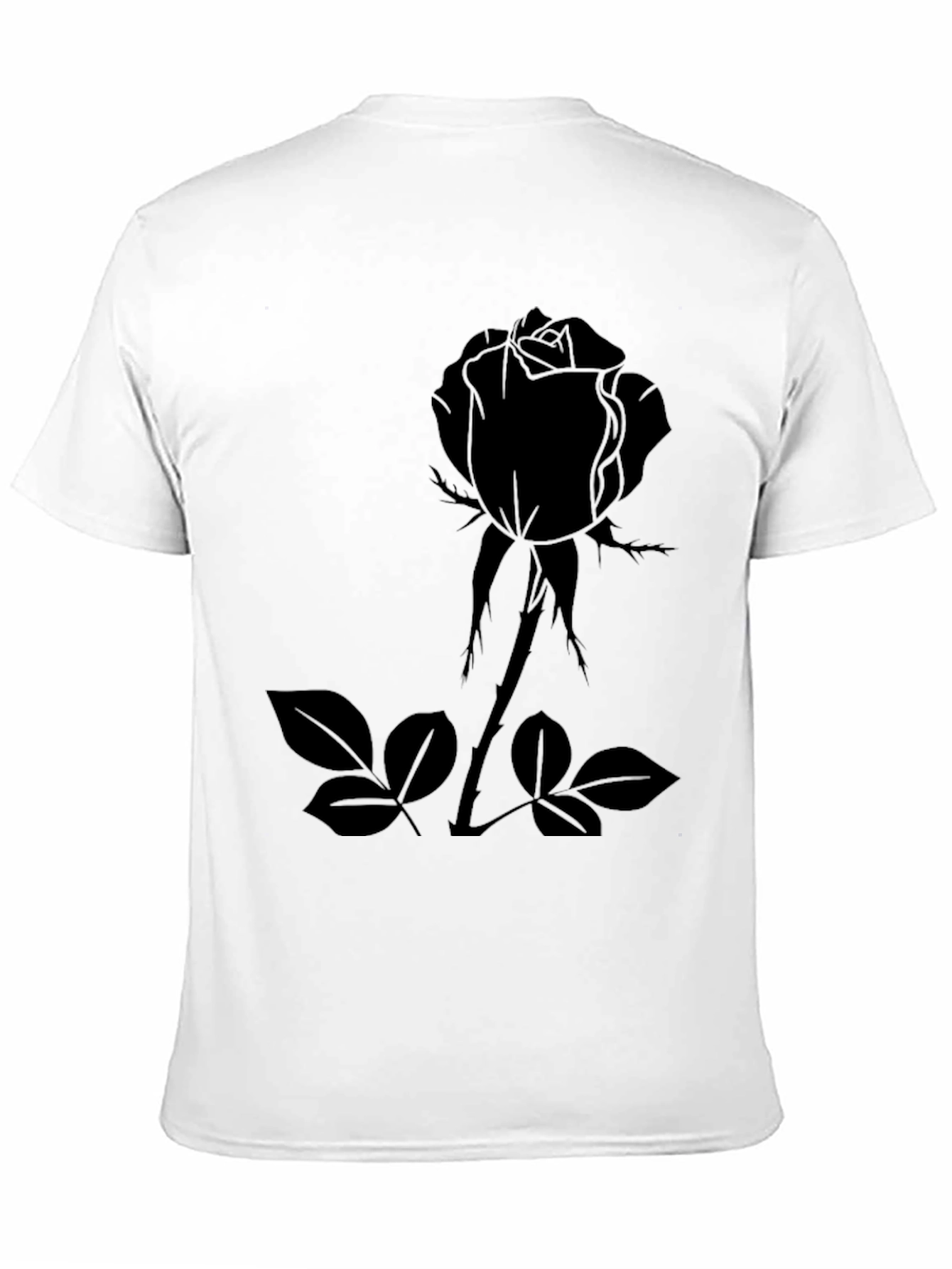 Black Rose Graphic Tee - Mens Casual Fashion