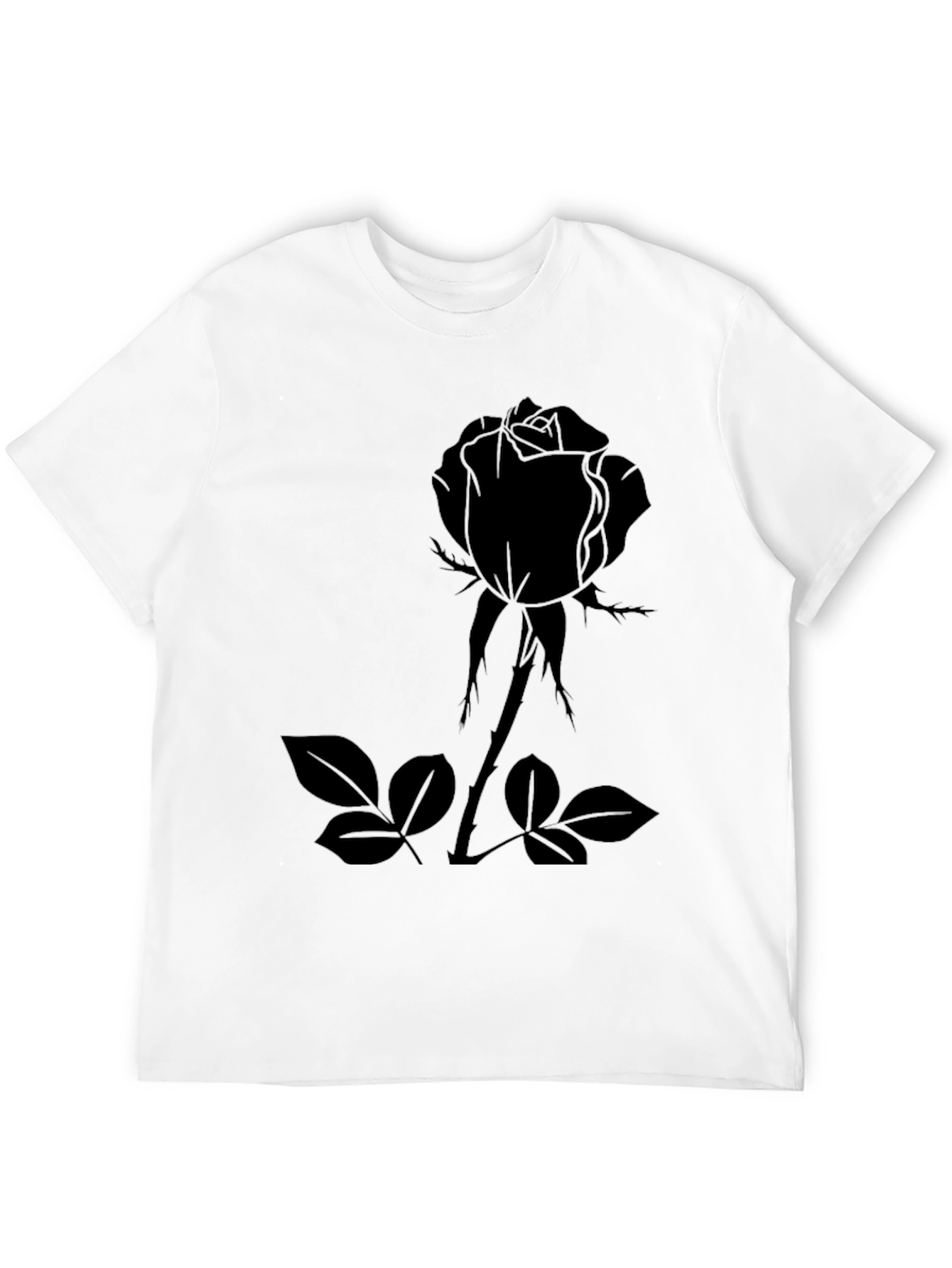 Black Rose Graphic Tee - Mens Casual Fashion