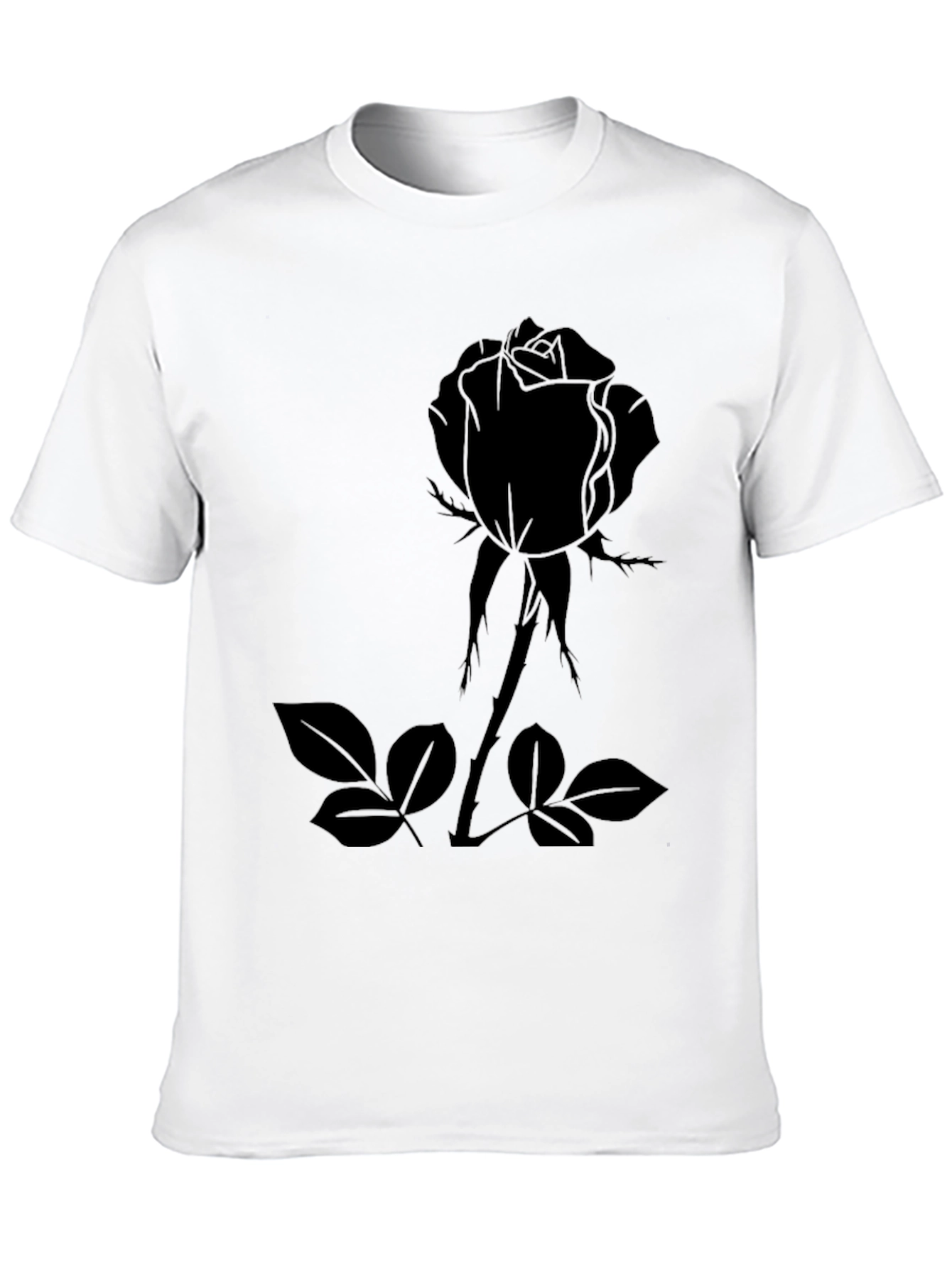 Black Rose Graphic Tee - Mens Casual Fashion