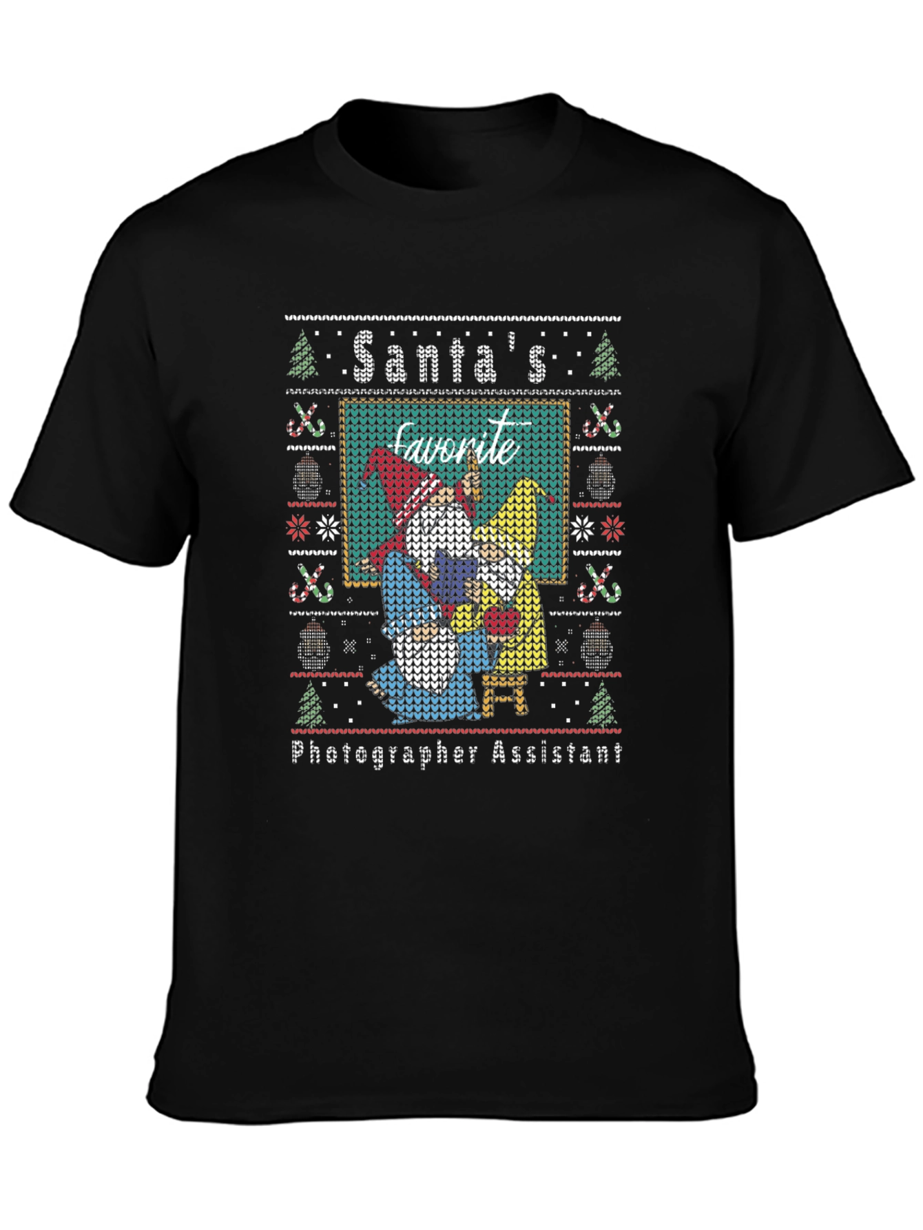 Santas Photographer Assistant Ugly Christmas Sweater T-Shirt