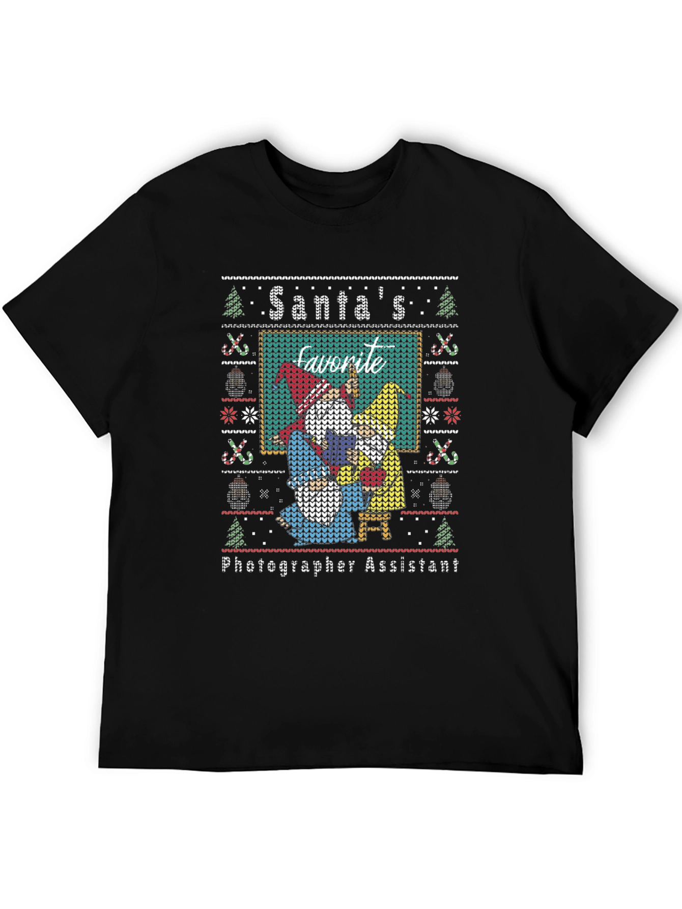 Santas Photographer Assistant Ugly Christmas Sweater T-Shirt